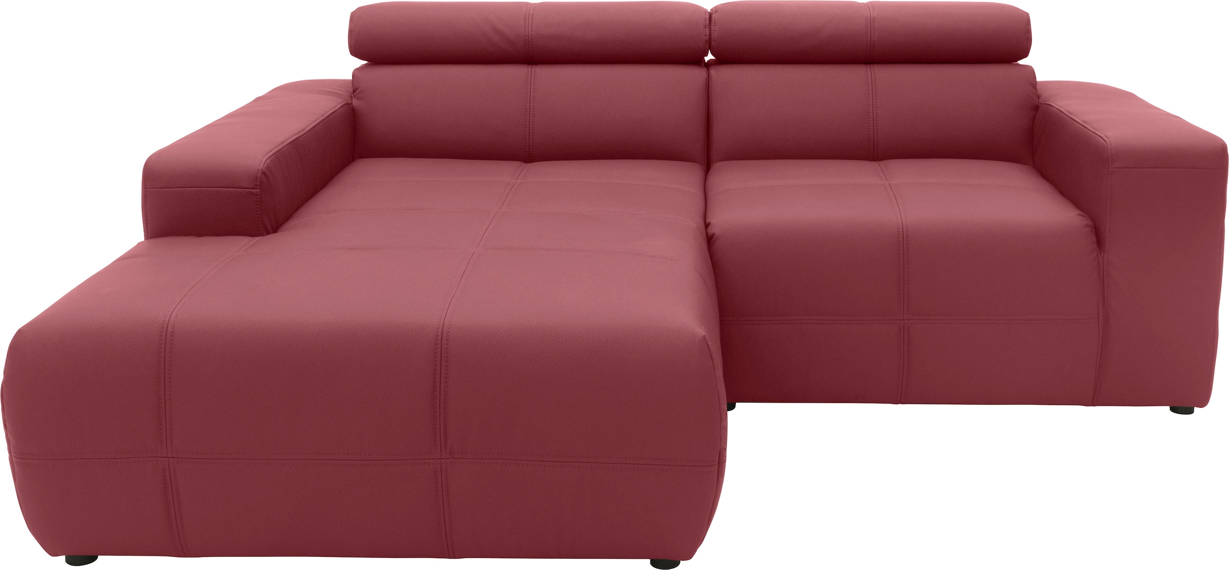 DOMO collection Ecksofa "Brandon, inkl. Kopfteilverstellung, B/T/H: 214/100 günstig online kaufen