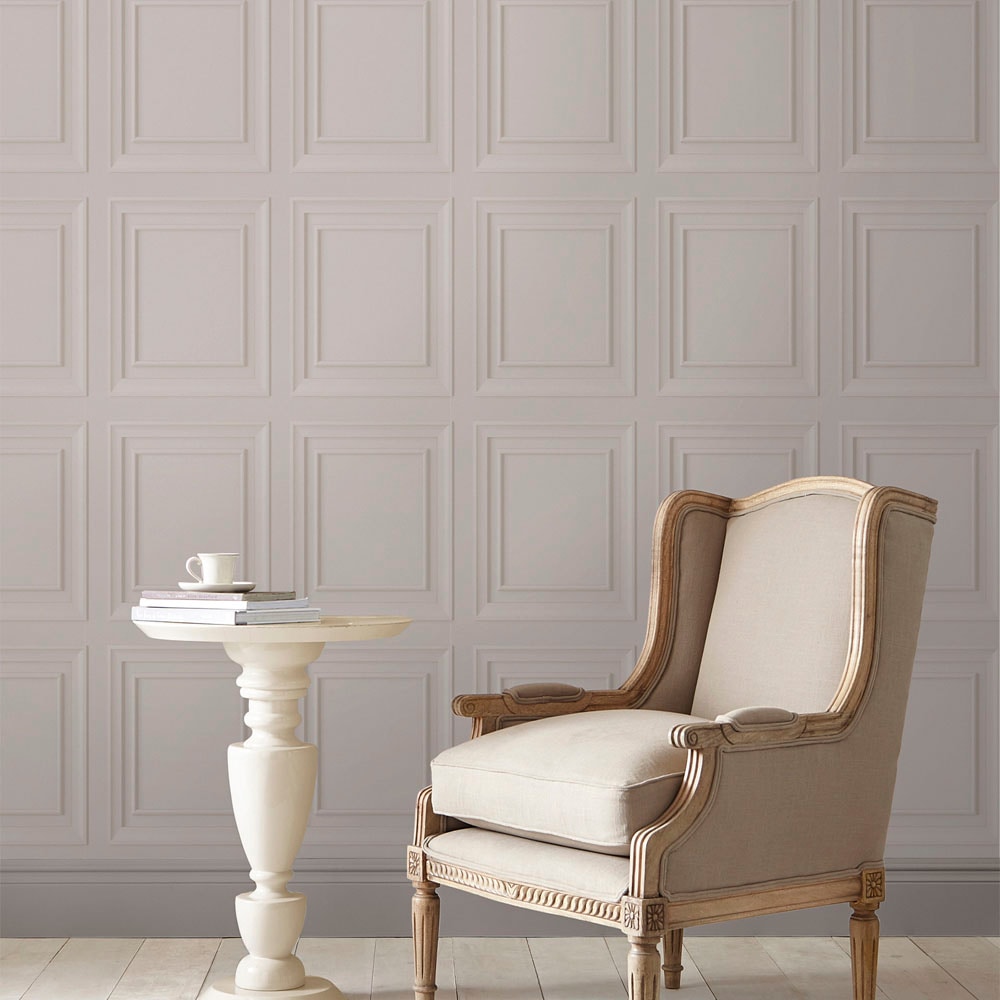 LAURA ASHLEY Vliestapete »Laura Ashley Redbrook Wood Panel Dove Grey Vliestapete« 3D-Optik glatt Laura Ashley Redbrook Wood Panel Dove Grey Vliestapete