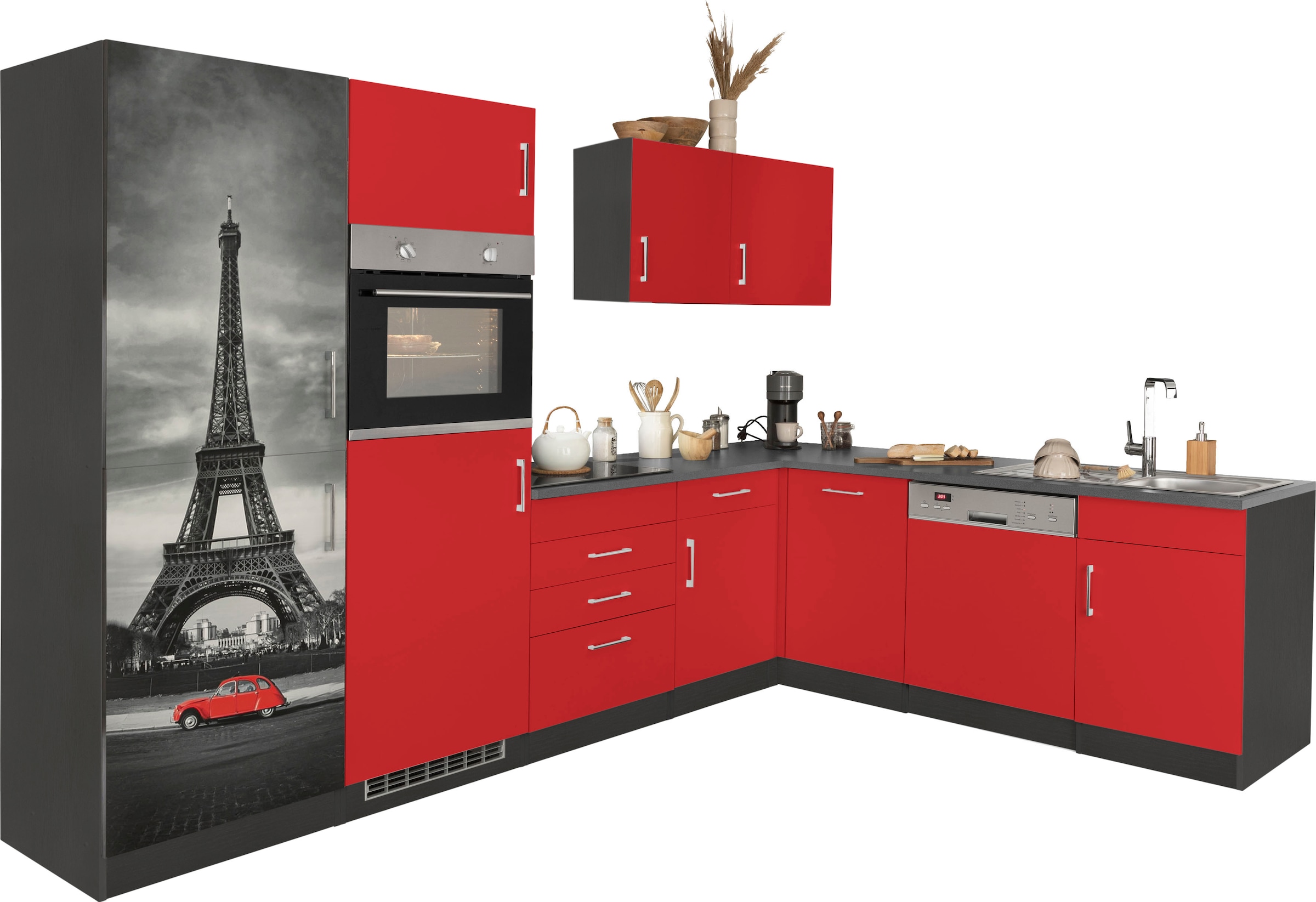KOCHSTATION Küchenzeile "KS-Paris – Küchen mit einzigartigen Fotomotiven au günstig online kaufen