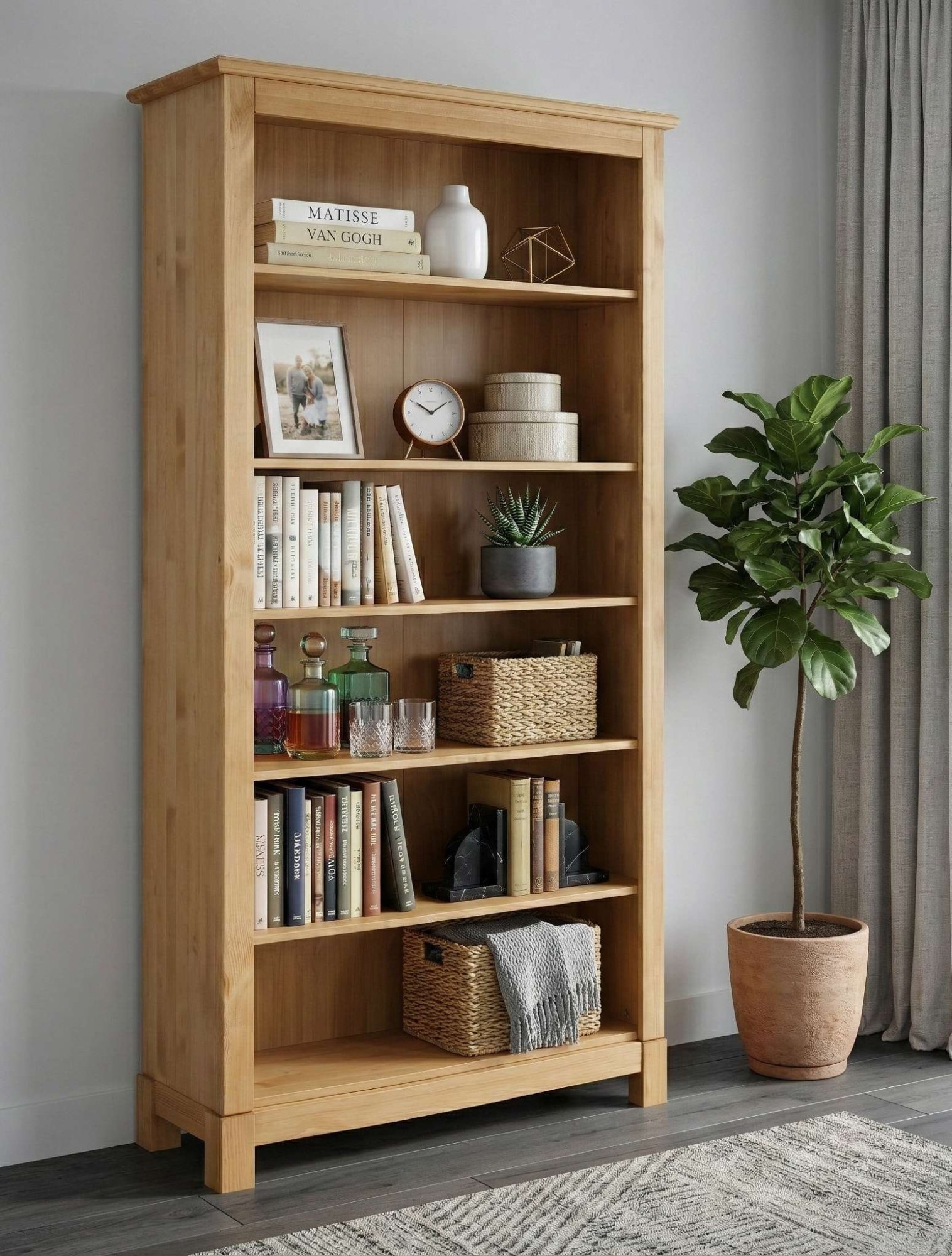 OTTO home Bücherregal "Rauna" aus massiver Kiefer, Breite 96 cm, FSC zertifiziert