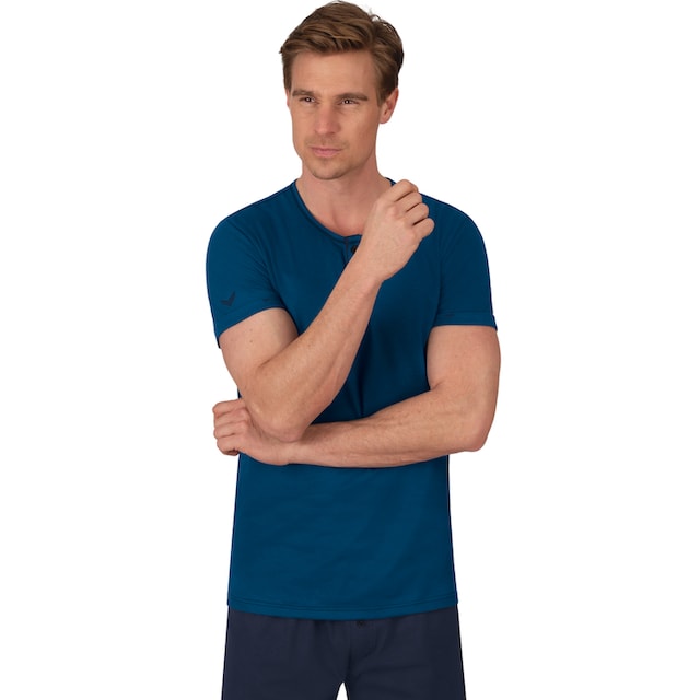 Trigema T-Shirt »TRIGEMA T-Shirt Knopfleiste aus Biobaumwolle« ▷ bestellen  | BAUR