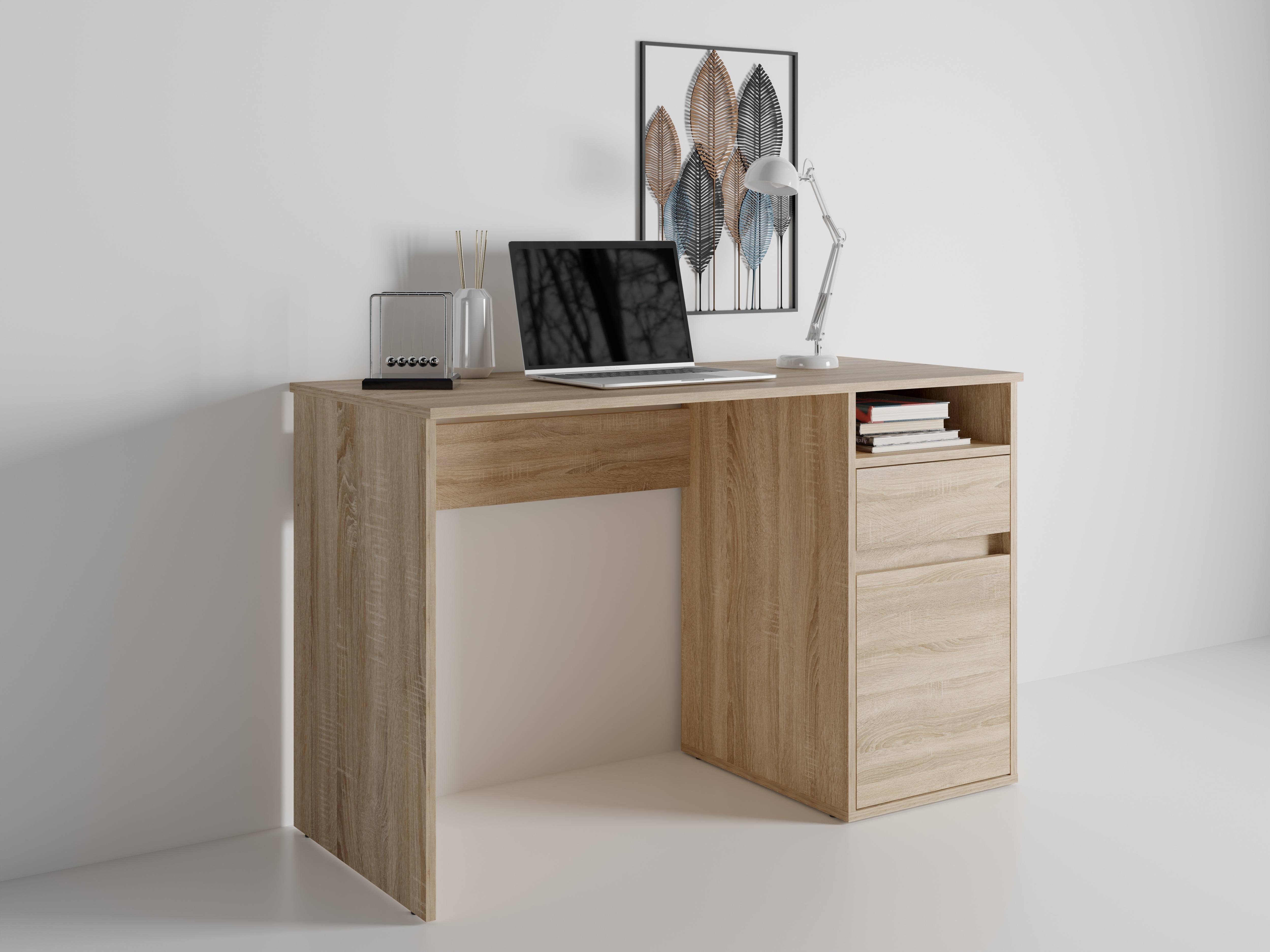 Thumbnail - Home affaire Schreibtisch "Tinsley", mit Schublade, und Tür, Breite 120 x53 cm