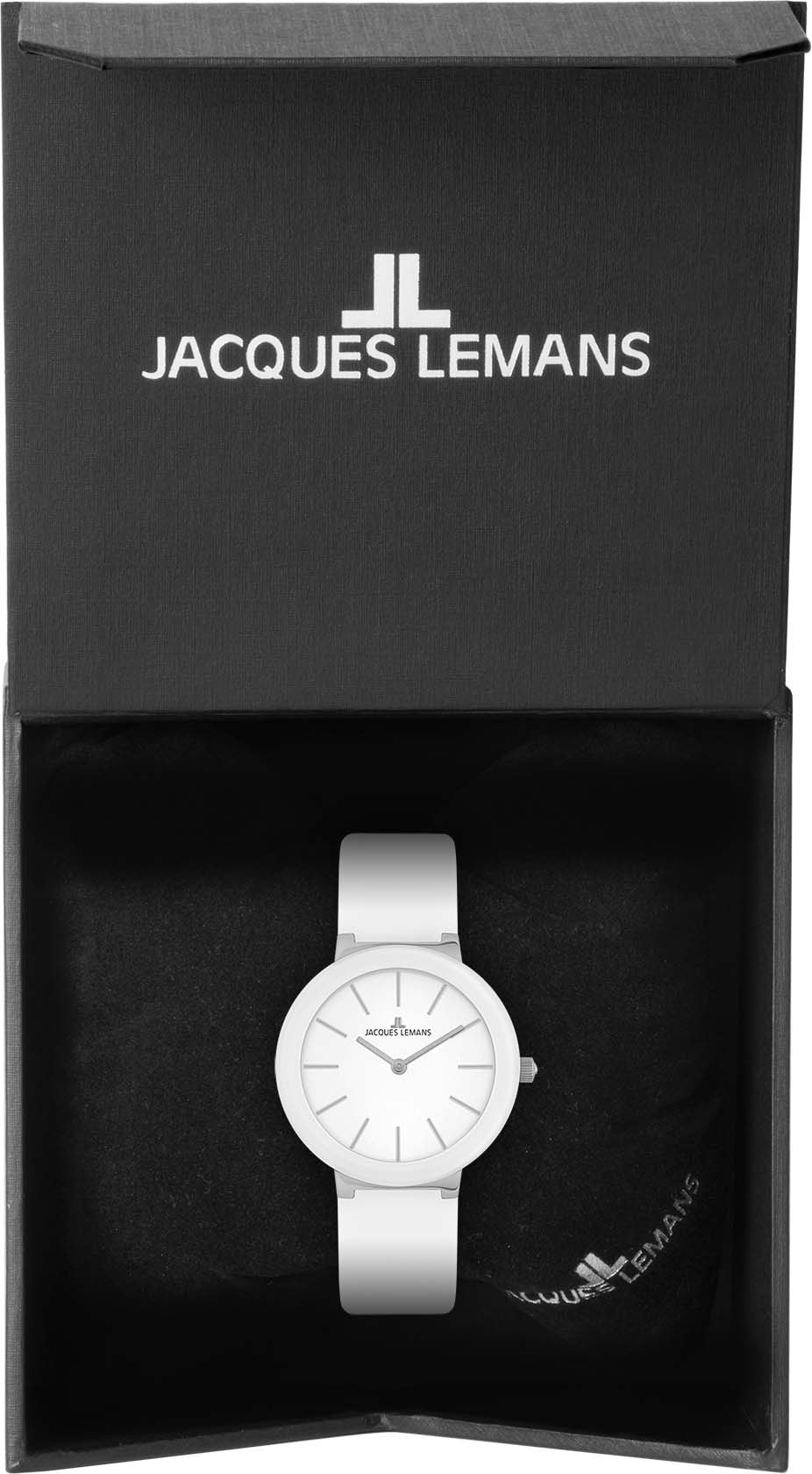 Jacques Lemans Quarzuhr »Monaco, 42-9B«, Armbanduhr, Damenuhr, Crystexglas, Lederarmband