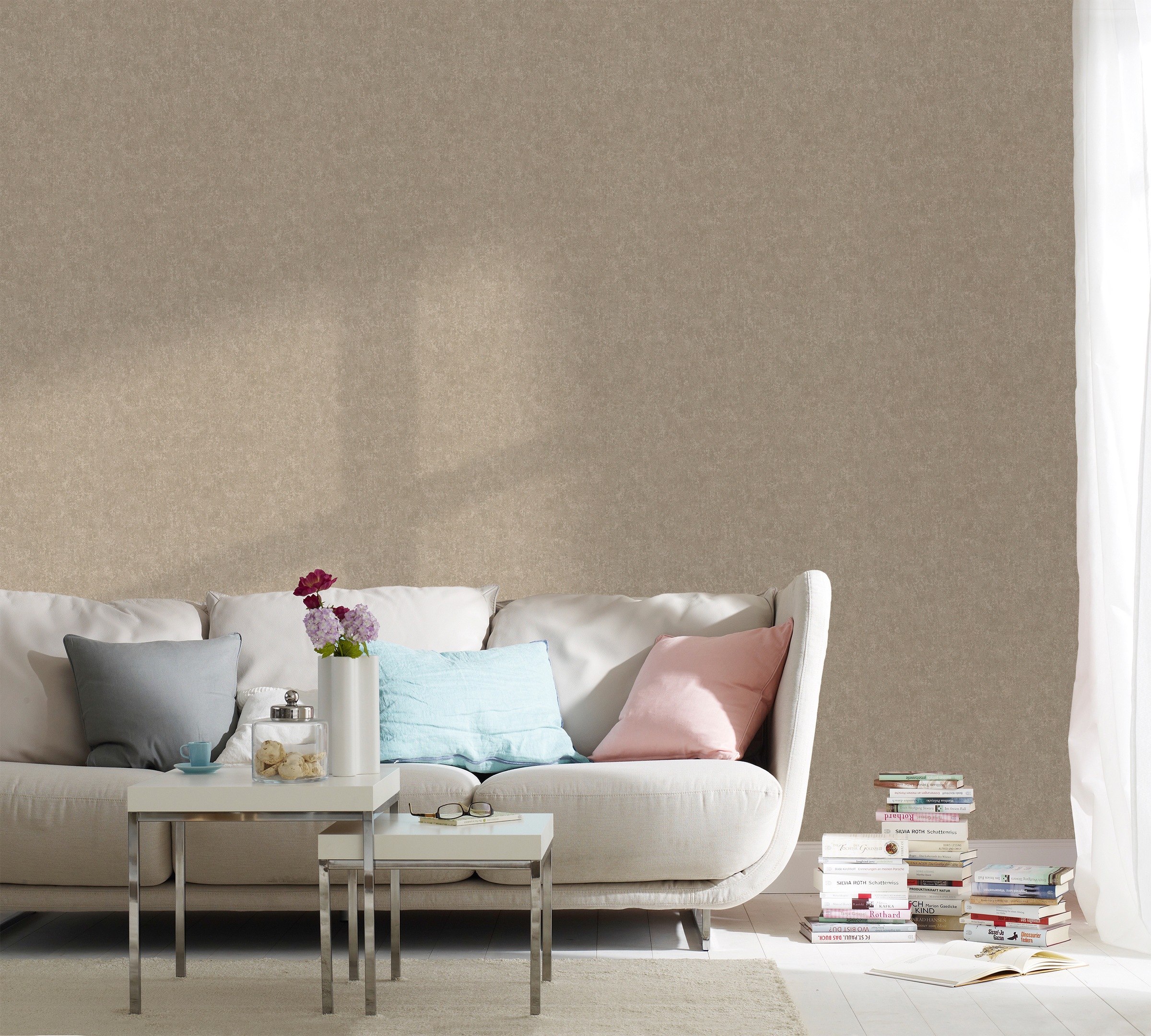 Marburg Vliestapete »Braun«, uni, moderne Tapete für Wohnzimmer Schlafzimmer Küche