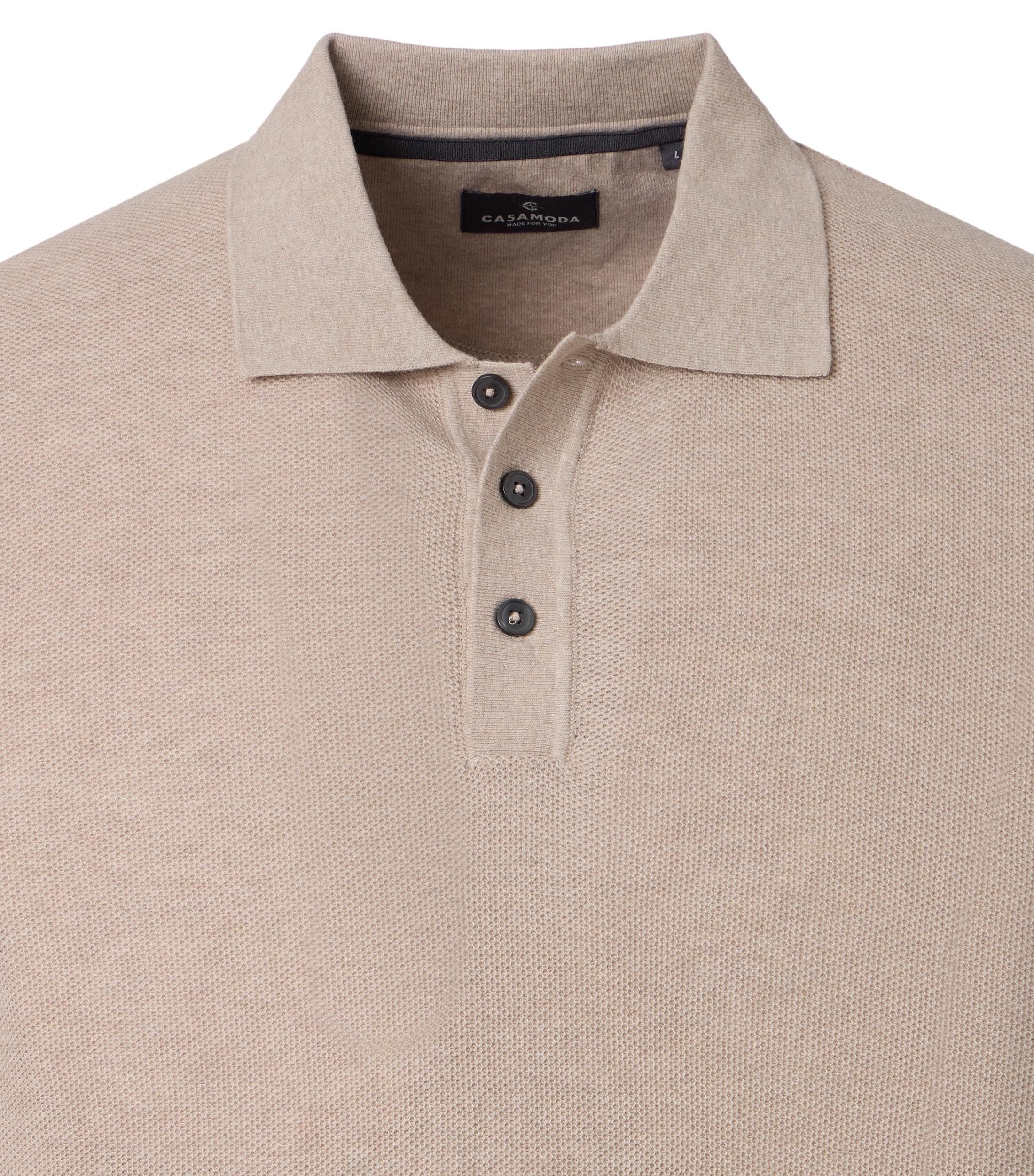 CASAMODA Langarm-Poloshirt »CASAMODA Polo-Shirt Langarm uni«