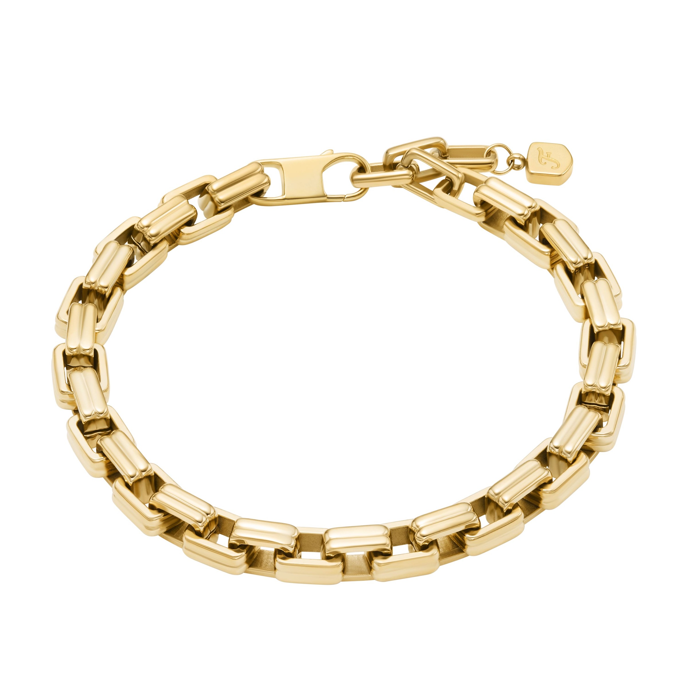 Armband FOSSIL "Schmuck Geschenk Edelstahl RAQUEL", gelbgoldfarben, Armbänder, Damen, 19cm, Edelstahl, Armband 2