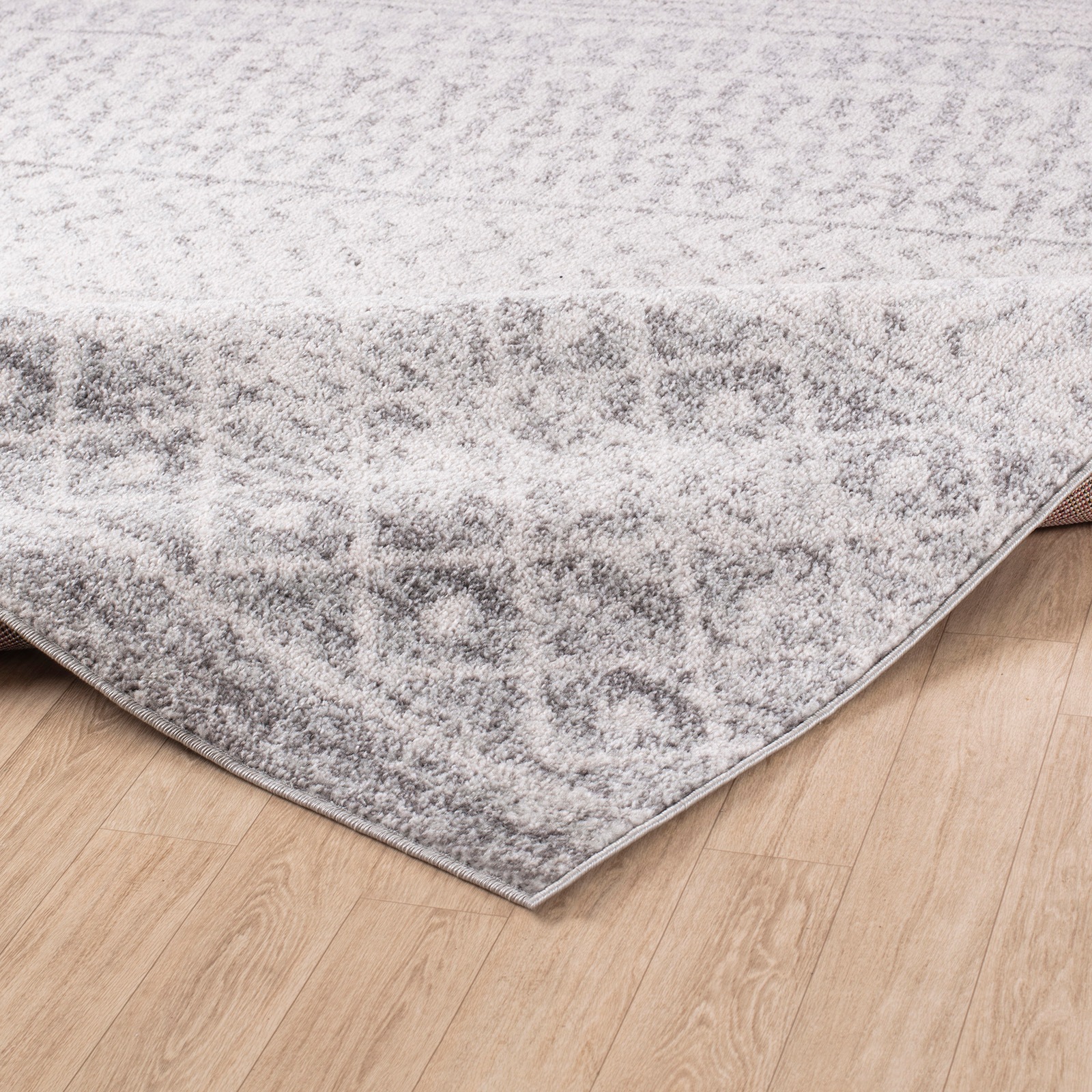 Thumbnail - Livabliss Teppich "NICE" rechteckig 8 mm Höhe Skandi Design, Boho Kurzflor Wohnzimmerteppich, Schlafzimmer, Grau