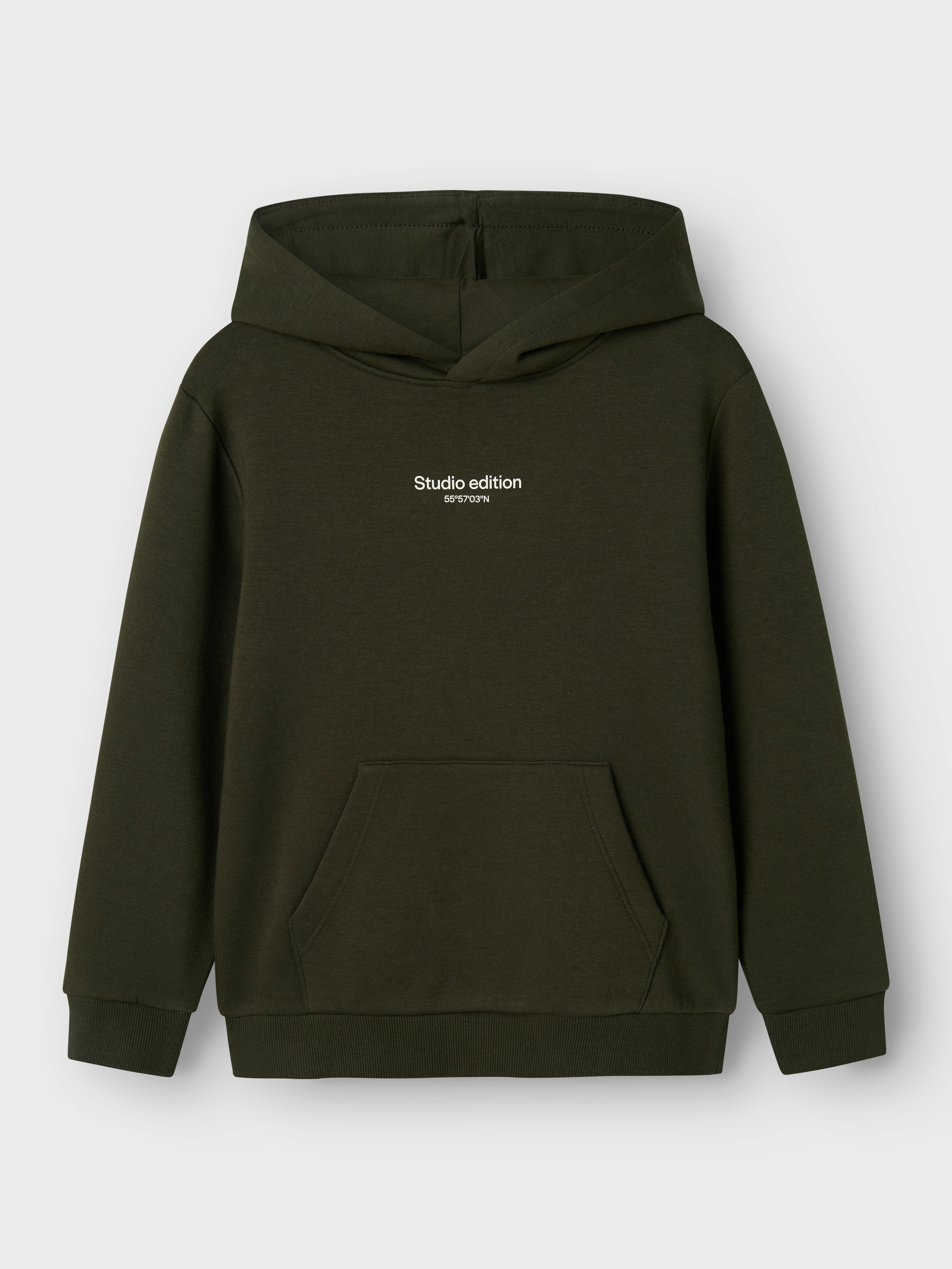Name It Kapuzensweatshirt »NKMBRODY LS NREG SWEAT WH BRU NOOS«, mit kleinem Logoprint