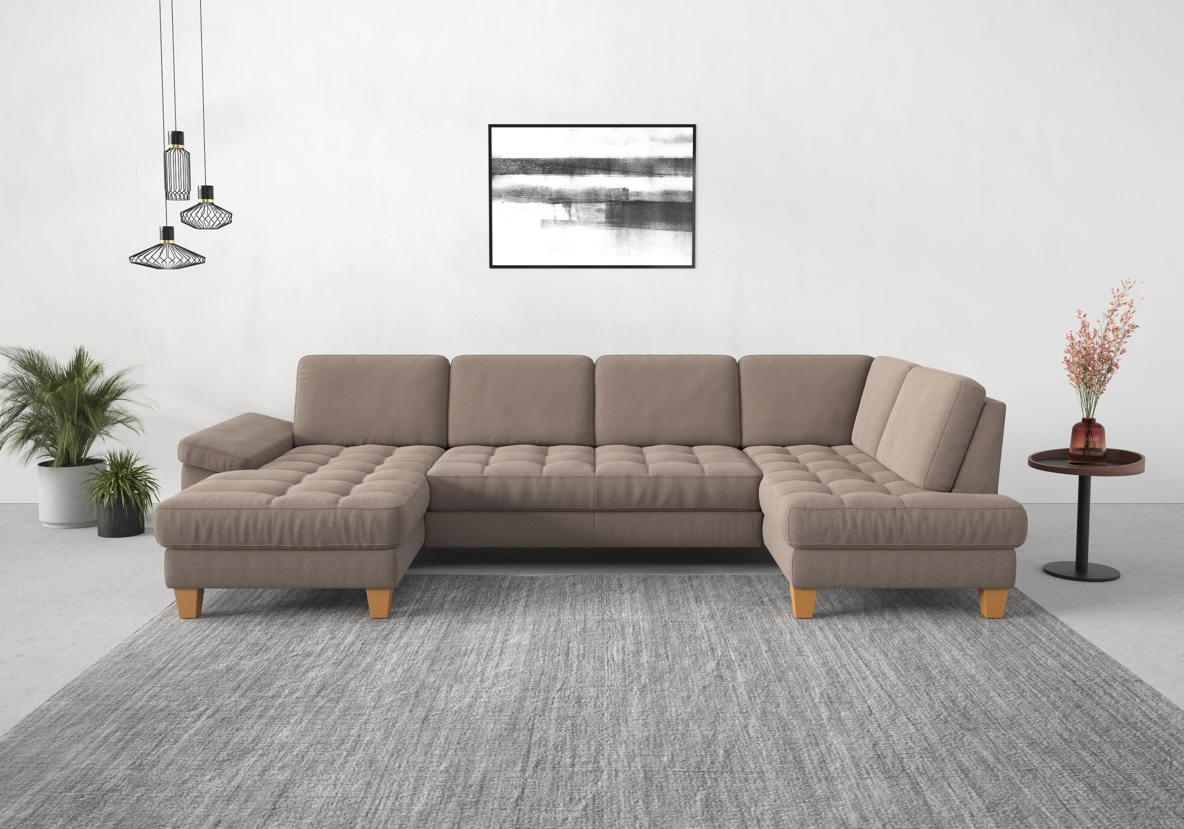 sit&more Wohnlandschaft »Westham U-Form«, wahlweise mit Bettfunktion, Bettkasten, Sitztiefenverstellung