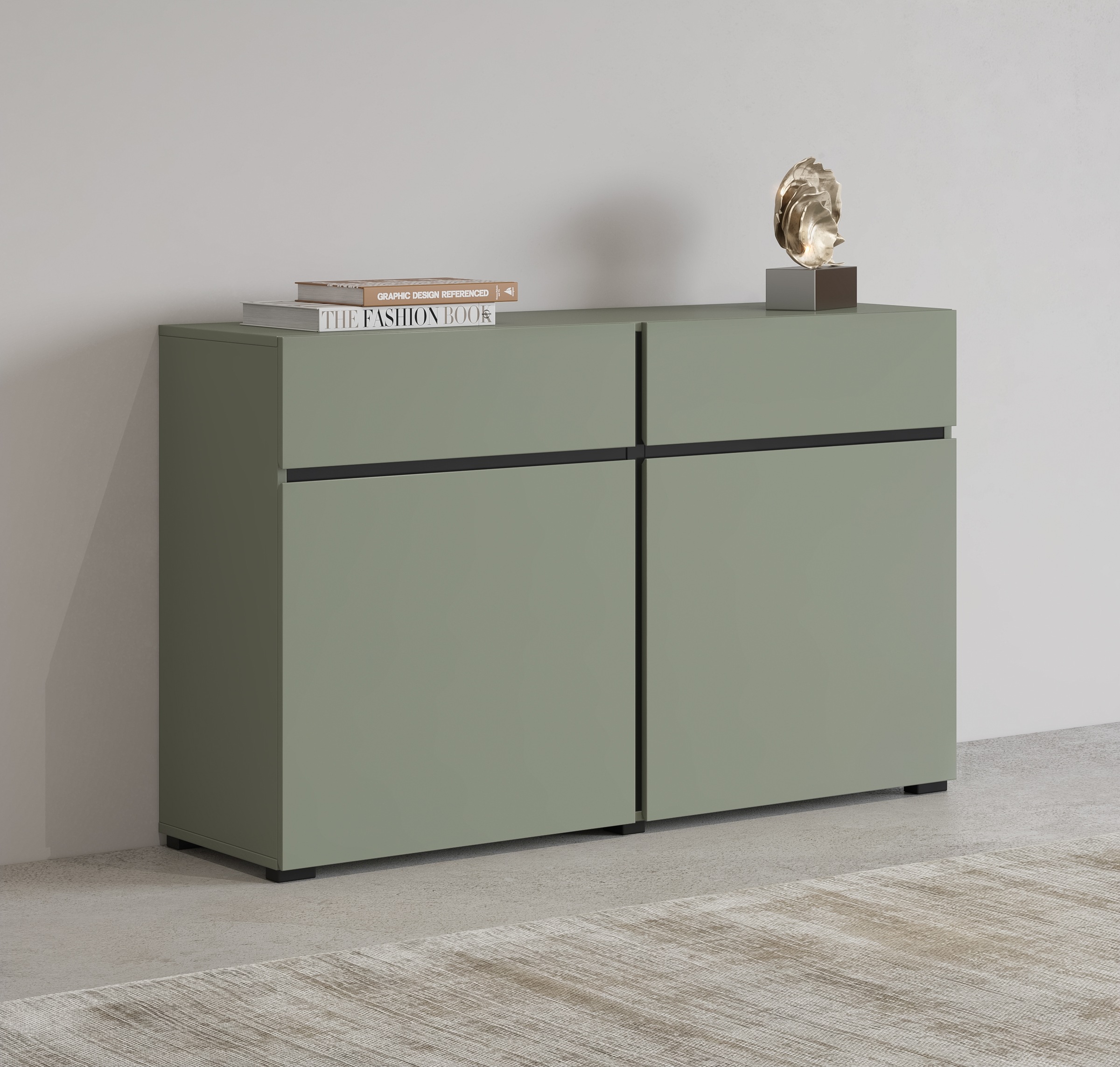 OTTO home Sideboard "Cross,Breite 119,5 cm, moderne grifflose Kommode,2 Tür günstig online kaufen