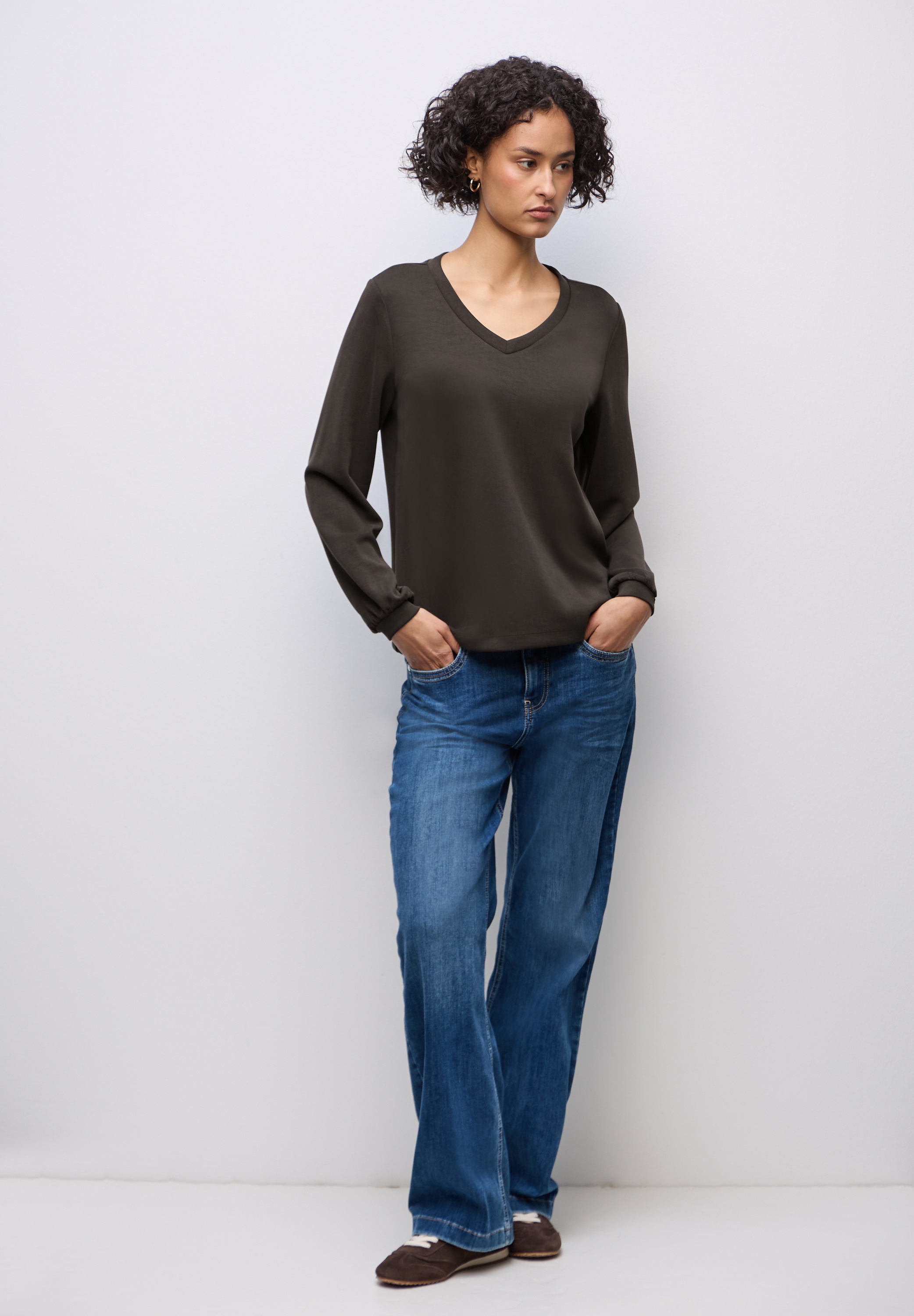 STREET ONE Langarmshirt im Silk Look