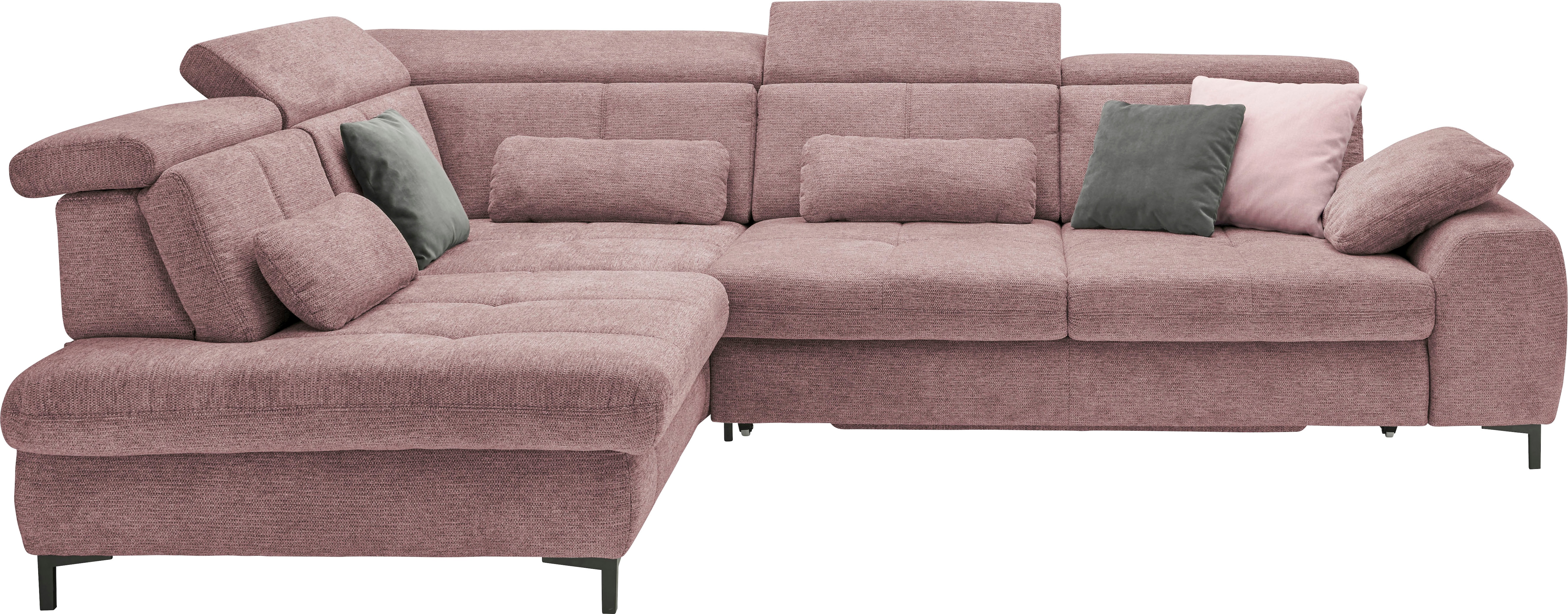 set one by Musterring Ecksofa Kaltschaumpolsterung, Flachgewebe, whlw. mit Funktionen, Sitzhöhe 49