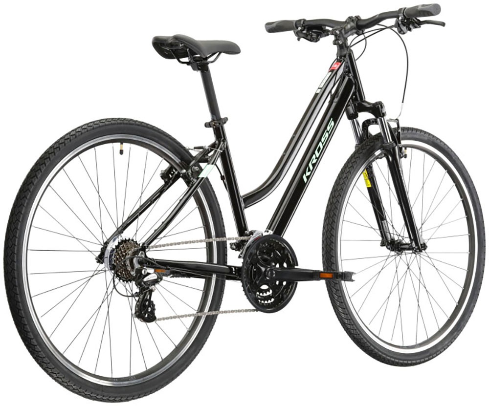 Thumbnail - Kross Crossrad "KROSS Crossbike Evado 2.0 28" schwarz 21 Gänge" 21 Gang Shimano Tourney Schaltwerk Kettenschaltung