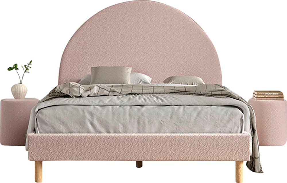Vipack Schlafzimmer-Set "Moon, best. aus Polsterbett 140/200 und 2 Hocker/N günstig online kaufen