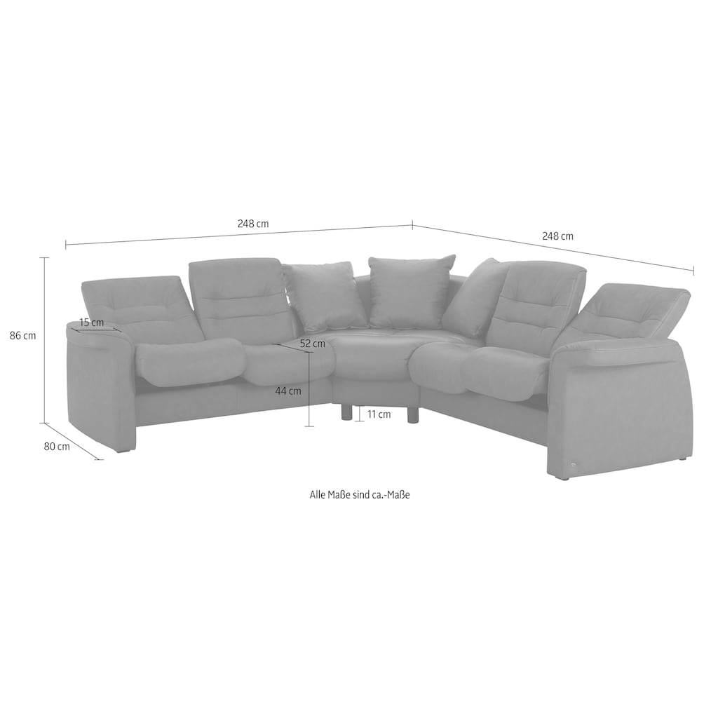 Stressless® Ecksofa »Sapphire«, Low Back, inklusive Relaxfunktion & Rückenverstellung, Breite 248 cm