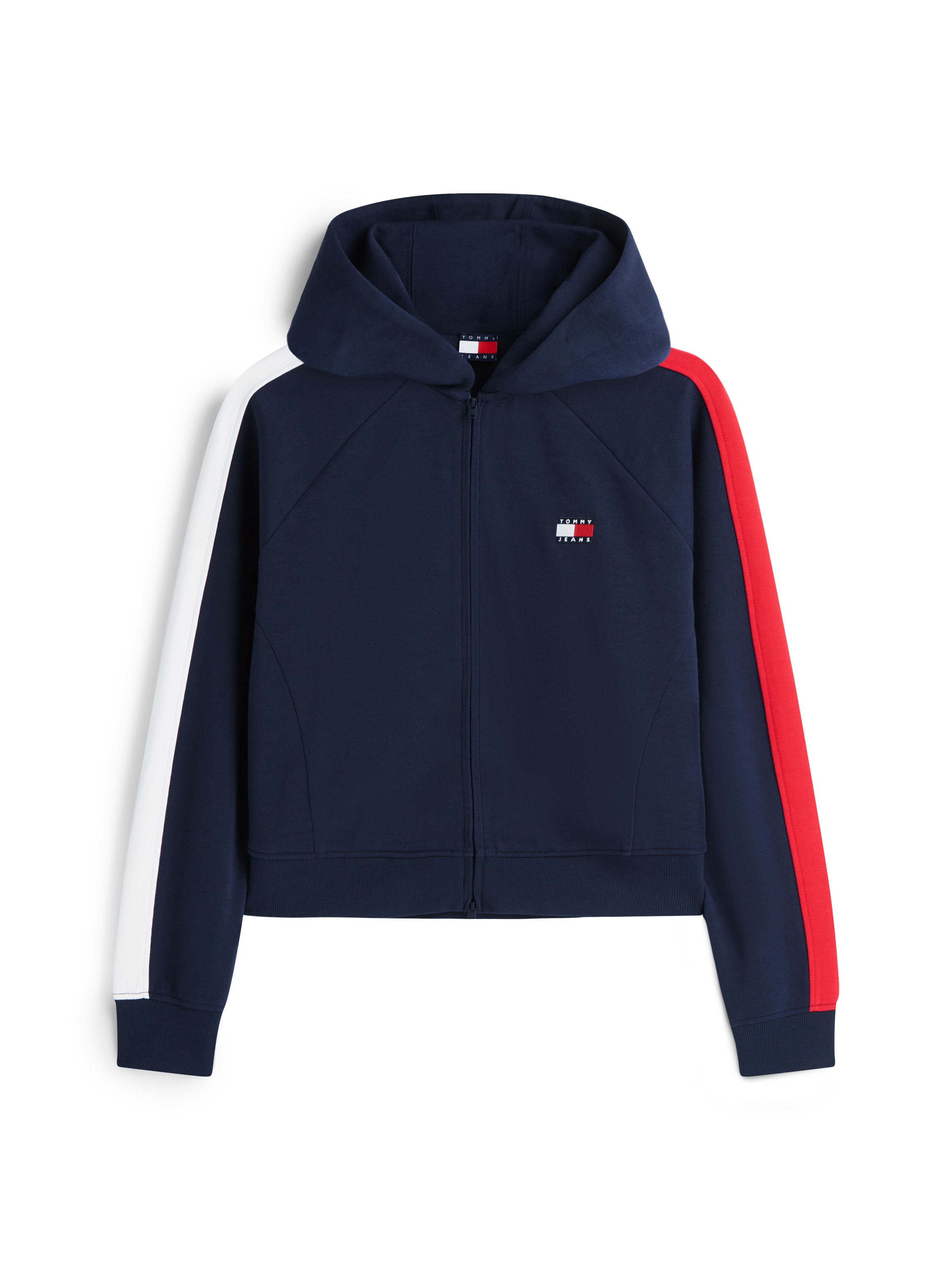 Tommy Jeans Kapuzensweatjacke »TJW REG BADGE TRACK HOOD EXT« Baumwollmischung, Kapuze