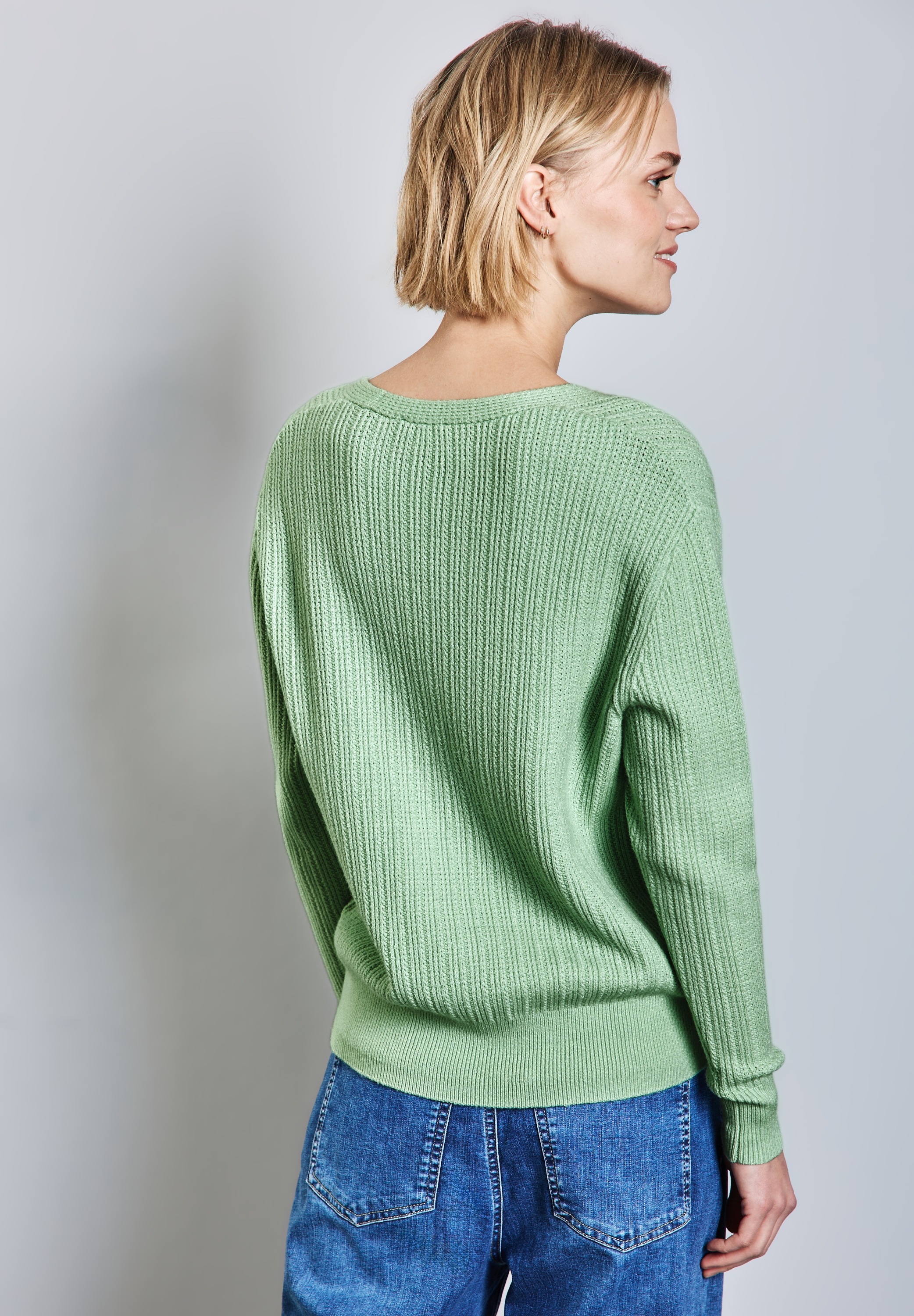 STREET ONE Strickpullover, mit Rippstrick-Struktur