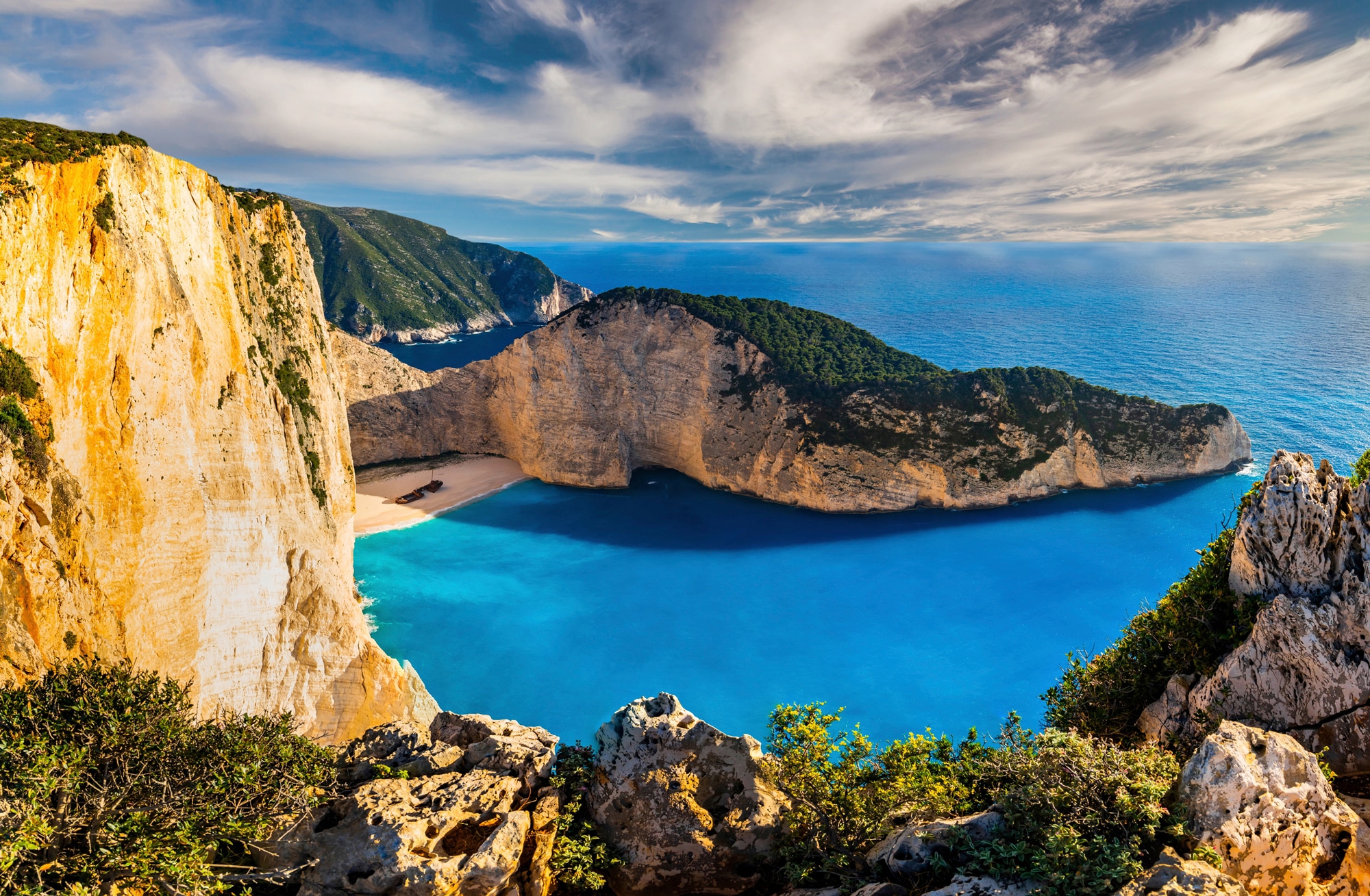 Fototapete »SHIPWRECK BEACH-BUCHT INSEL MEER STRAND KLIPPEN GEBIRGE«