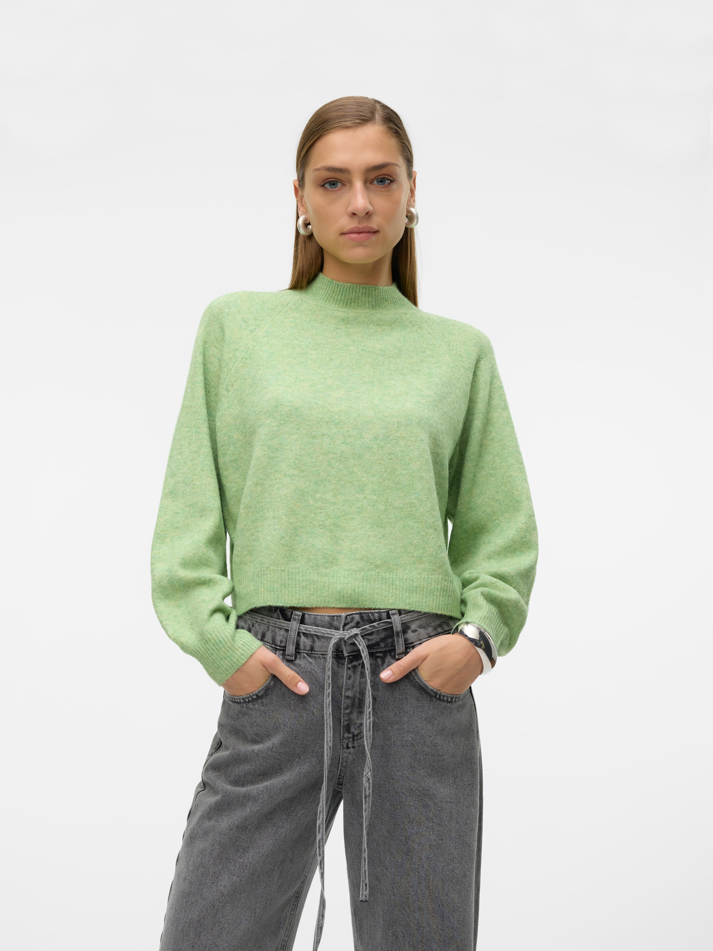 Vero Moda Strickpullover "VMLEAF LS HIGH NECK PULLOVER ENT" günstig online kaufen