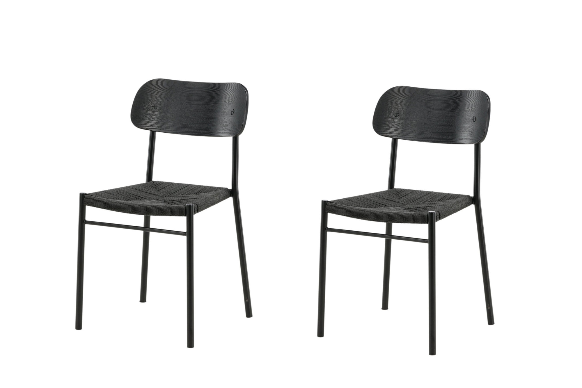 Venture Home Esszimmerstuhl () Polsterstuhl, Stoffbezug, schwarze Stahlbeine, schlank, minimalistisch