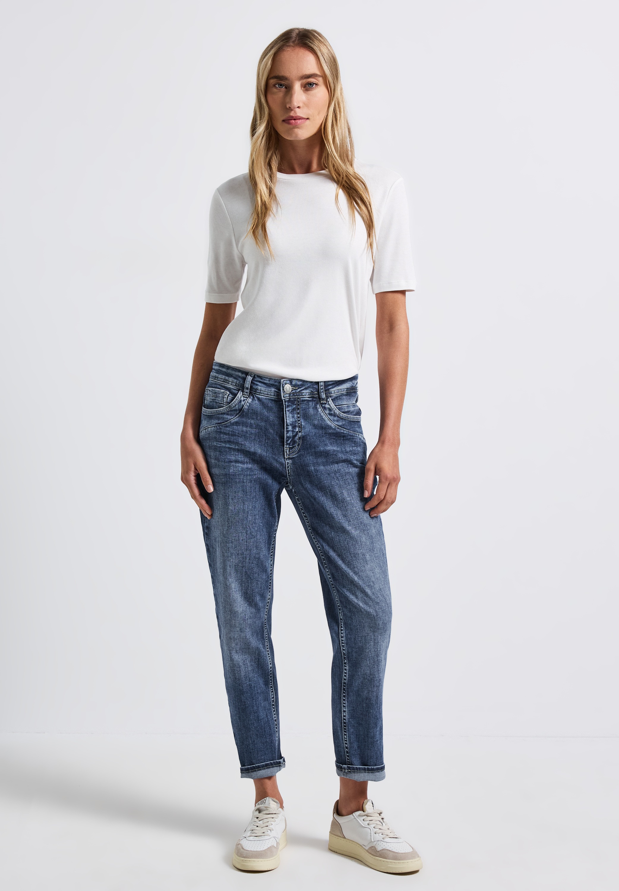 STREET ONE Loose-fit-Jeans, Middle Waist