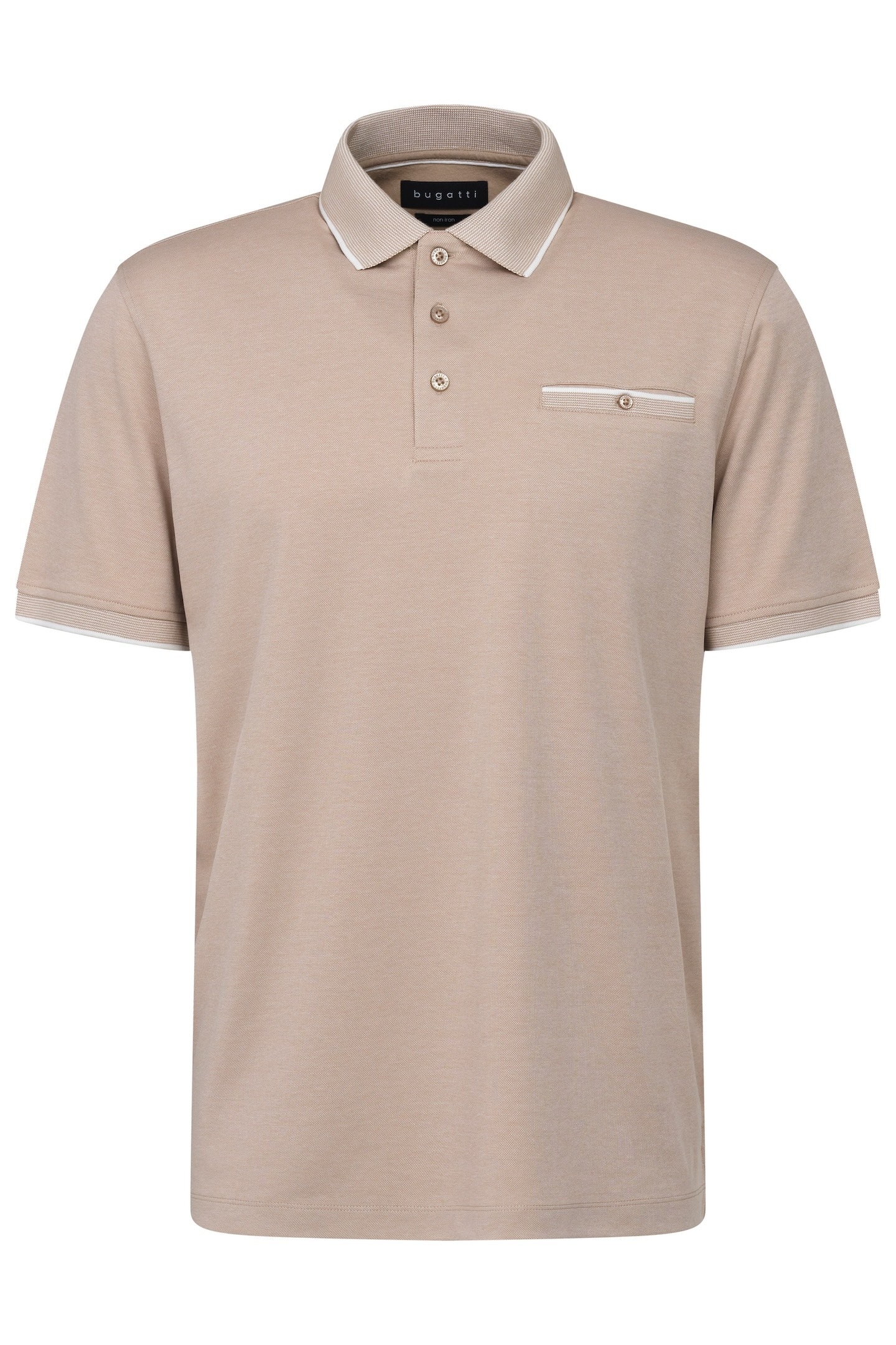 bugatti Poloshirt, mit dezenten Kontraststreifen