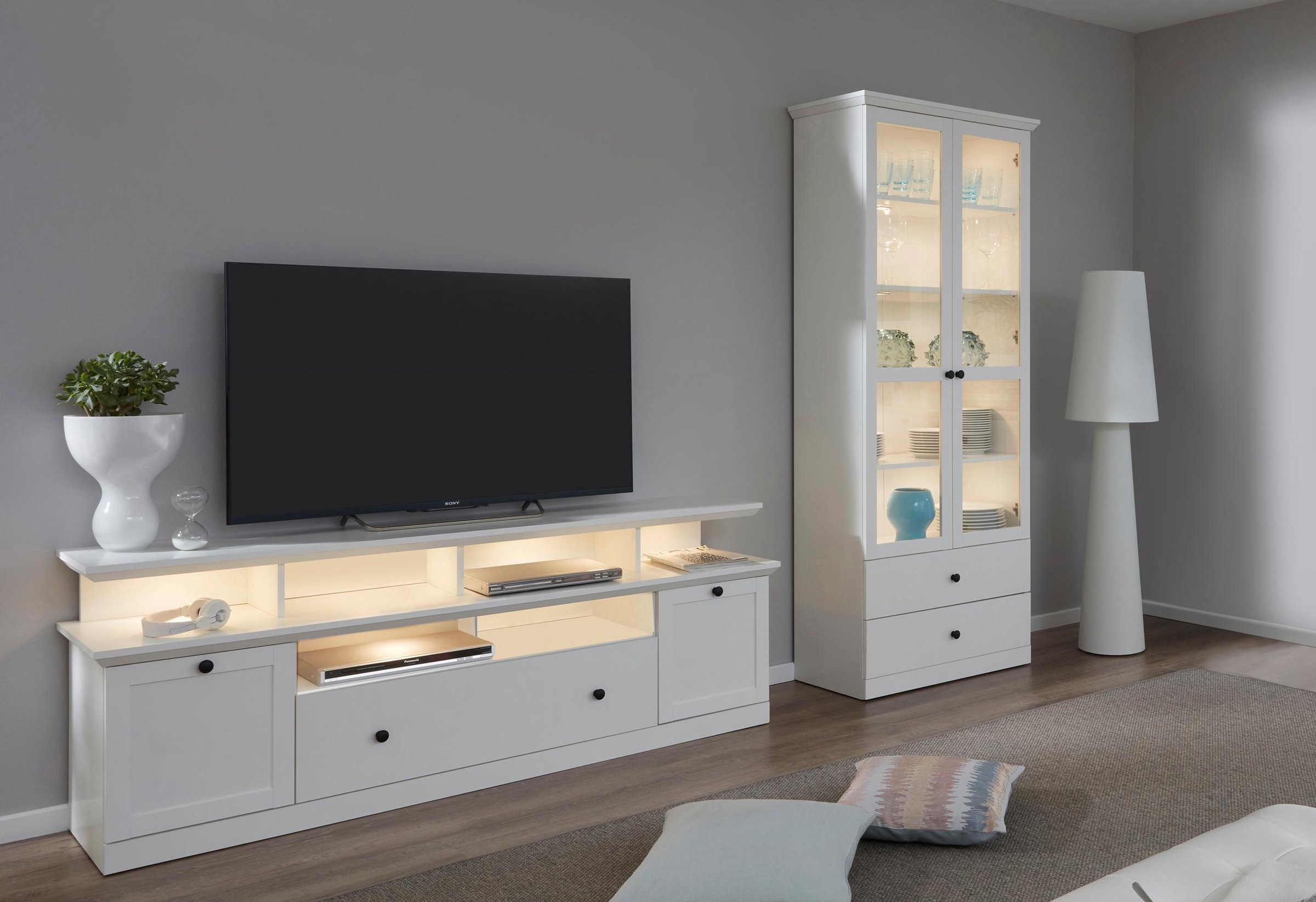Home affaire Wohnwand "Örebro" Set, 2 Stk. tlg. zeitloser Landhausstil, mit günstig online kaufen
