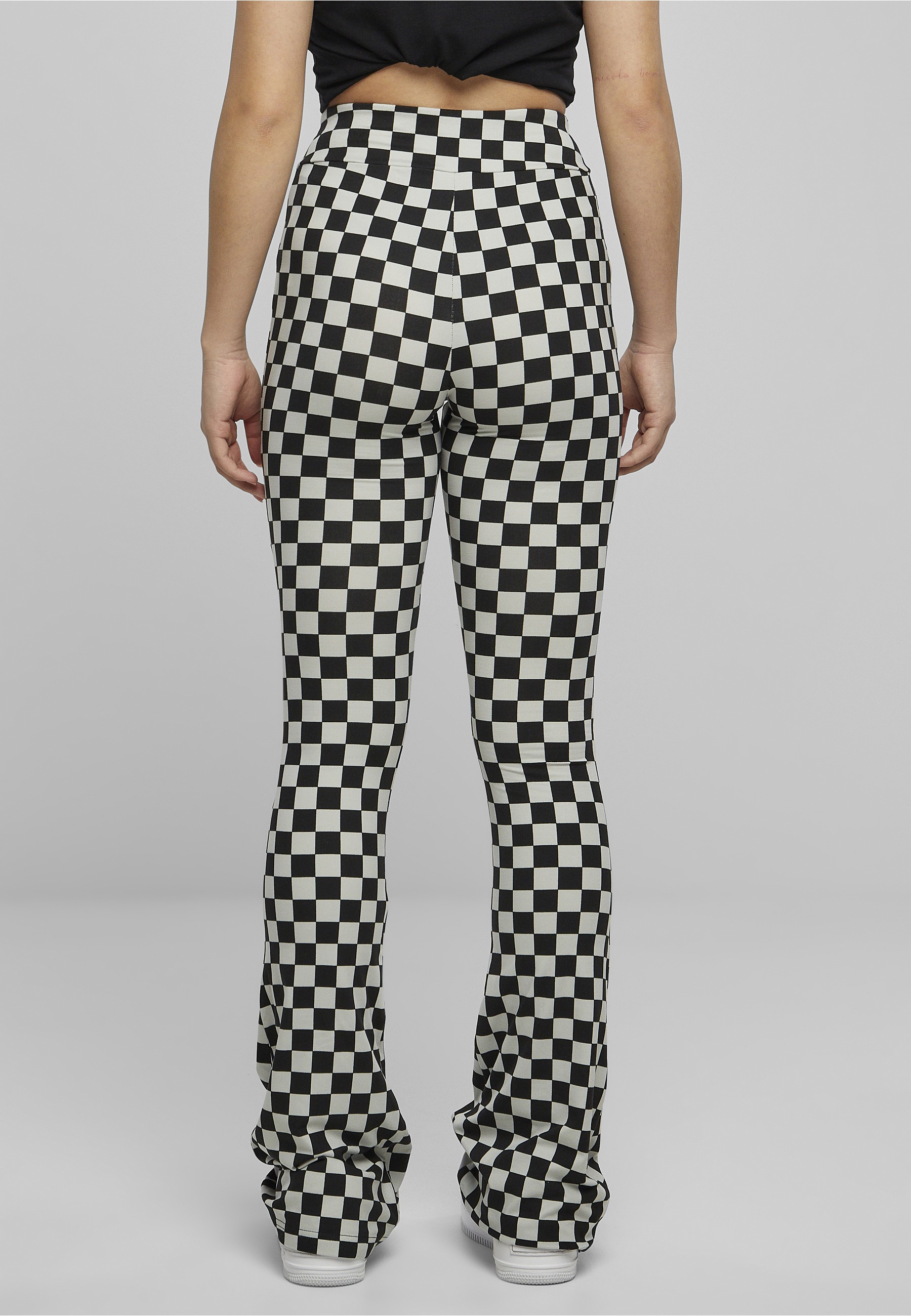 URBAN CLASSICS Leggings »Urban Classics Damen Ladies Checked Boot Cut Leggings«