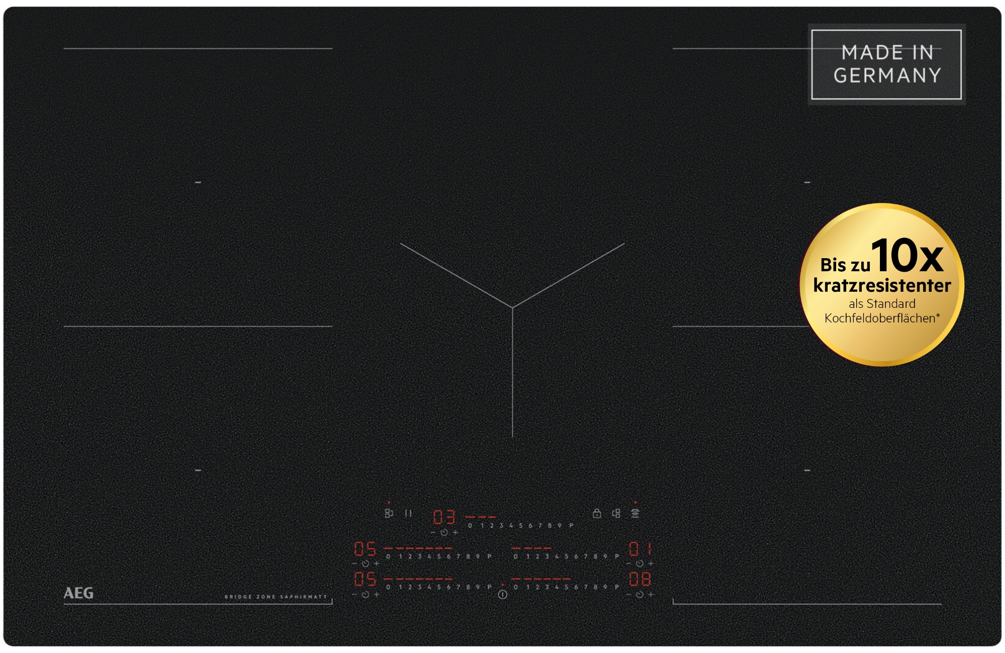 AEG Induktions-Kochfeld "TK85IM0FSZ" AEG SaphirMatt 10× Kratzresistenz & An günstig online kaufen