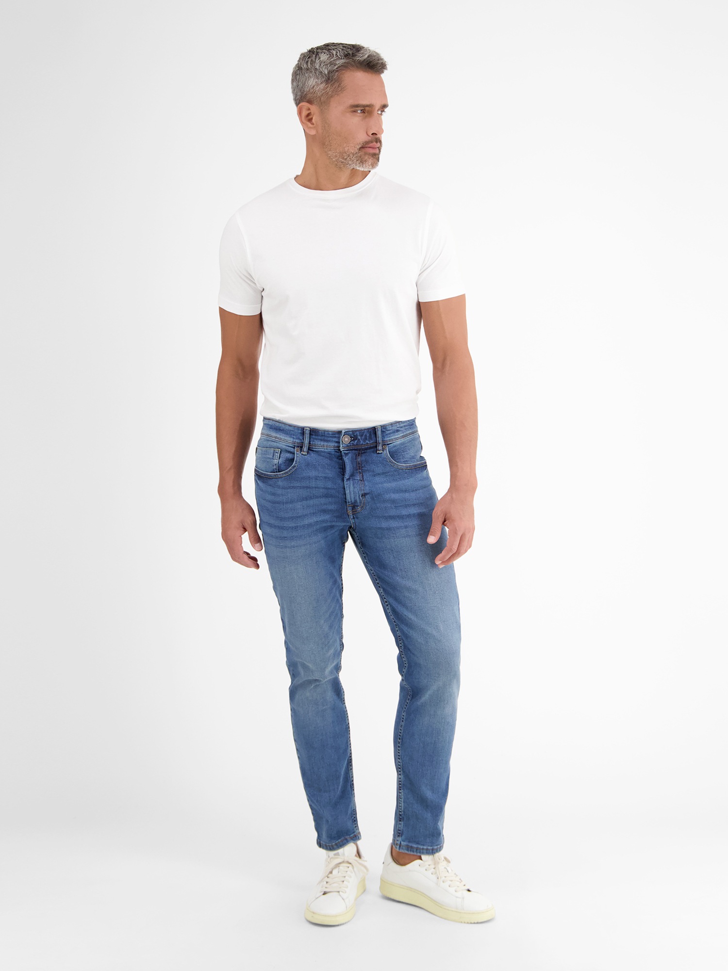LERROS Relaxhose »LERROS BAXTER 5-Pocket-Denim, RELAXED FIT, unifarben«