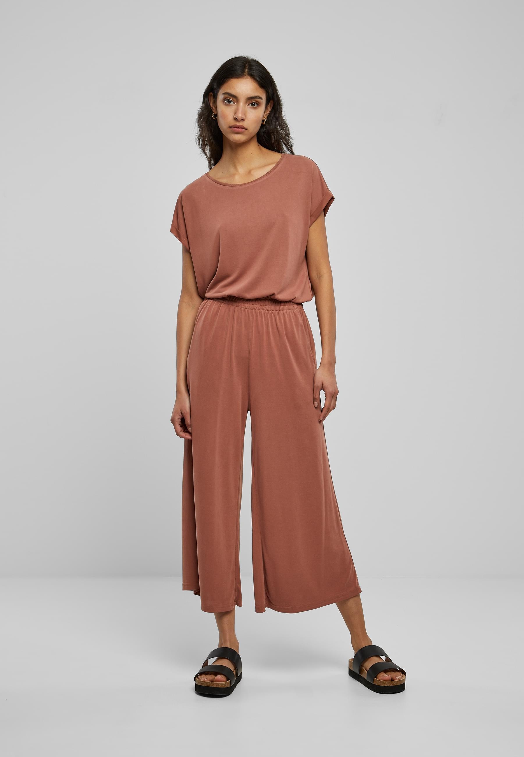 URBAN CLASSICS Kurzarmshirt »Urban Classics Damen Ladies Modal Extended Shoulder Tee«, (1 tlg.)