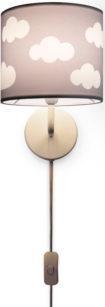Paco Home Stehlampe »Luca BAUR Lampenschirm | Wolken E27 Cosmo«, Kinderzimmer Spielzimmer Stehlampe Stoff