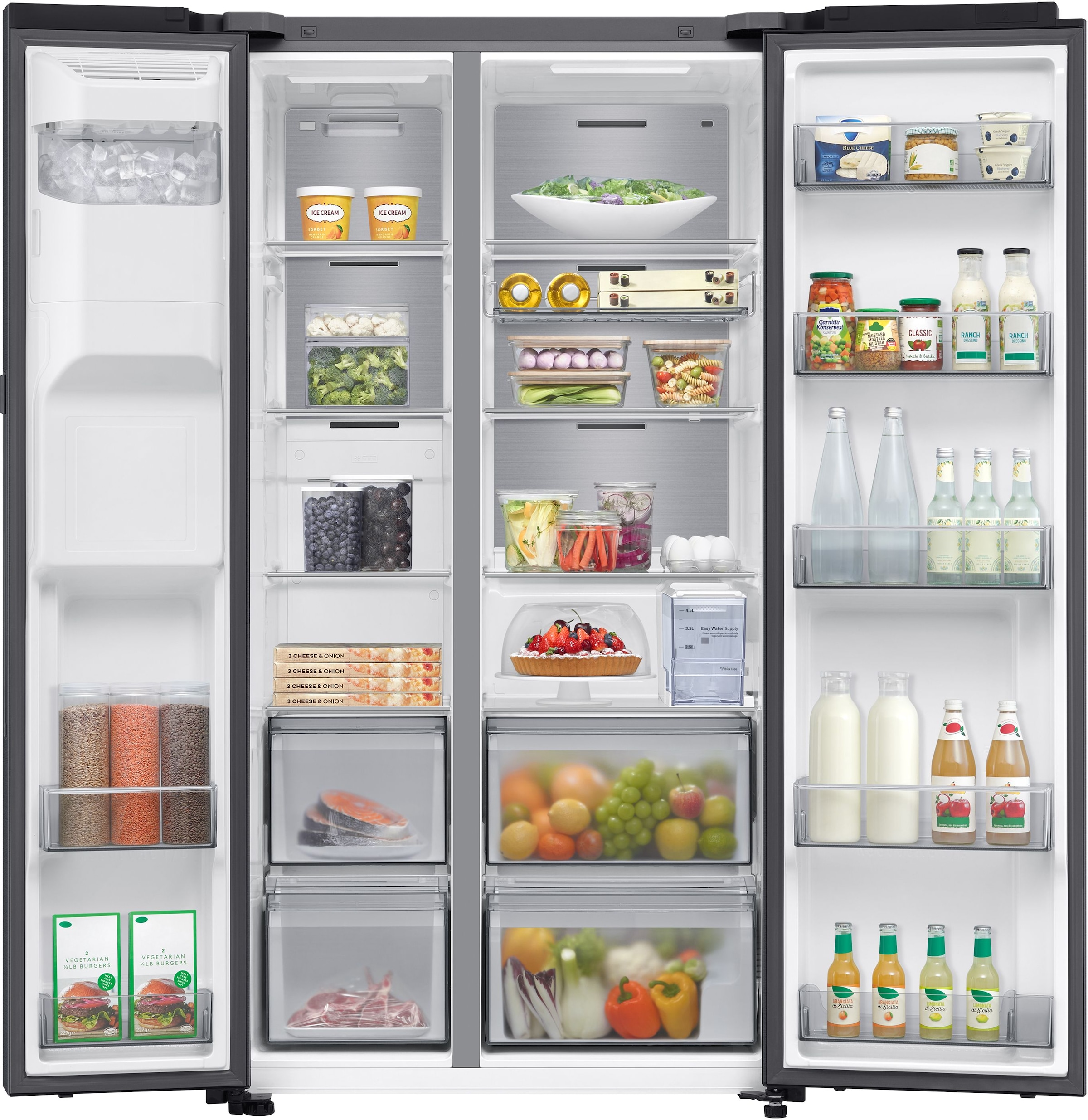 Samsung Side-by-Side RS94F »RS90F65EDF«, Separate Temperaturregelung für Kühl- und Gefrierbereich