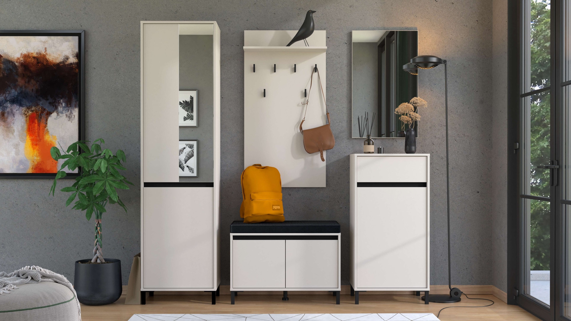 Home affaire Garderoben-Set "Arran Flurmöbel, Dielenmöbel, Flurschrank, Flu günstig online kaufen