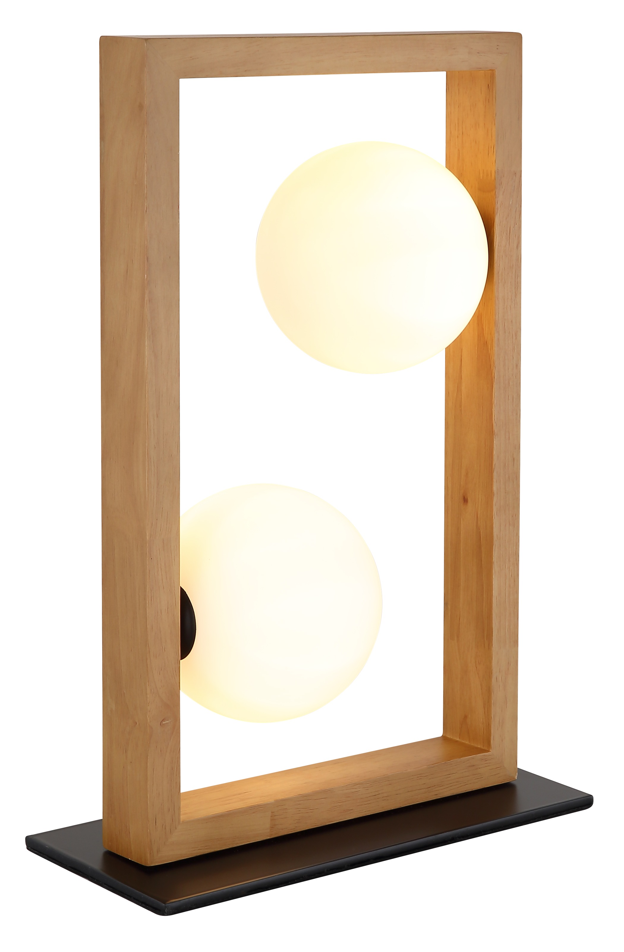 NOWA Tischleuchte »NANDA«, 2 flammig, Leuchtmittel G9 | ohne Leuchtmittel, Tischlampe, Glaskugeln opal, Wohnbereich, Design Leuchte