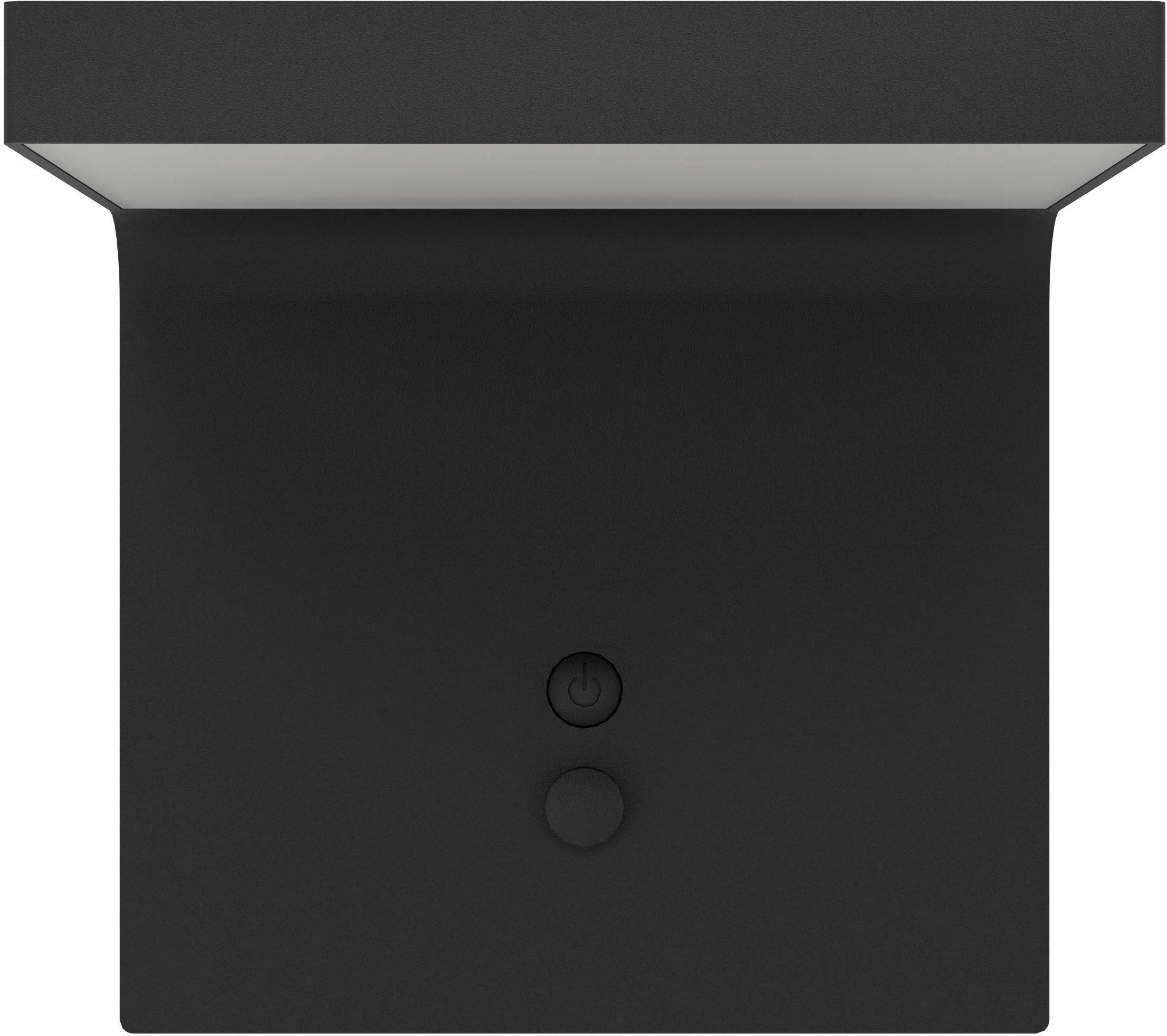 EGLO LED Solarleuchte »Spiante Wandlampe, Solarlampe, Außenlampe aus Kunststoff, IP44, Lampe« LED-Modul 1 Stk. Neutralweiß