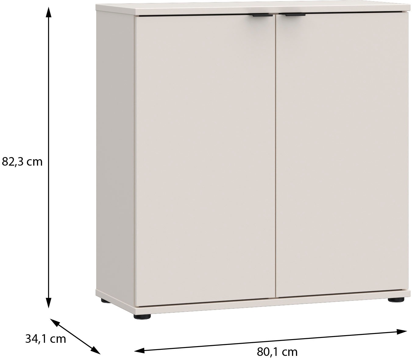 FORTE Kommode »Ganymede« Kommode, Stauraum, Metallgriffe, 4 Dekore, Breite 80,1cm