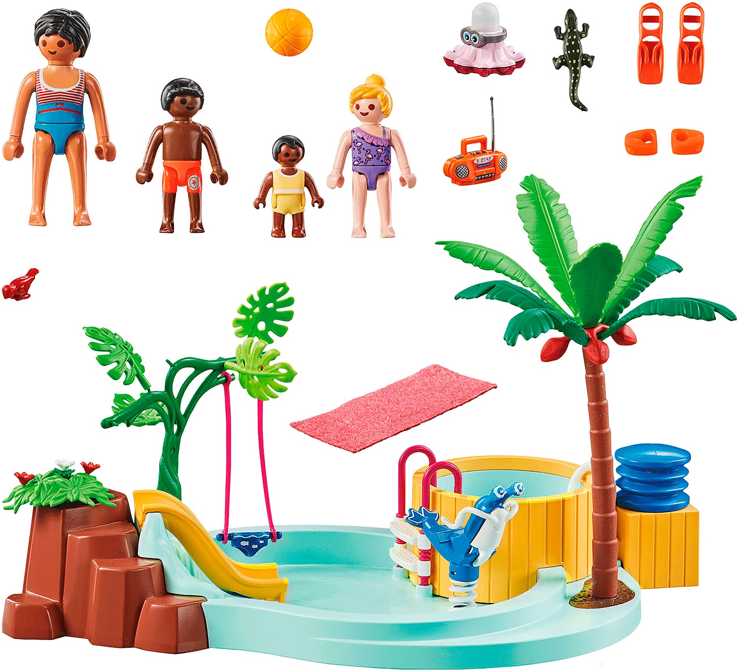 Playmobil® Konstruktions-Spielset »Kinderbecken mit Whirlpool (71529), My Life«, (53 St.), Made in Germany