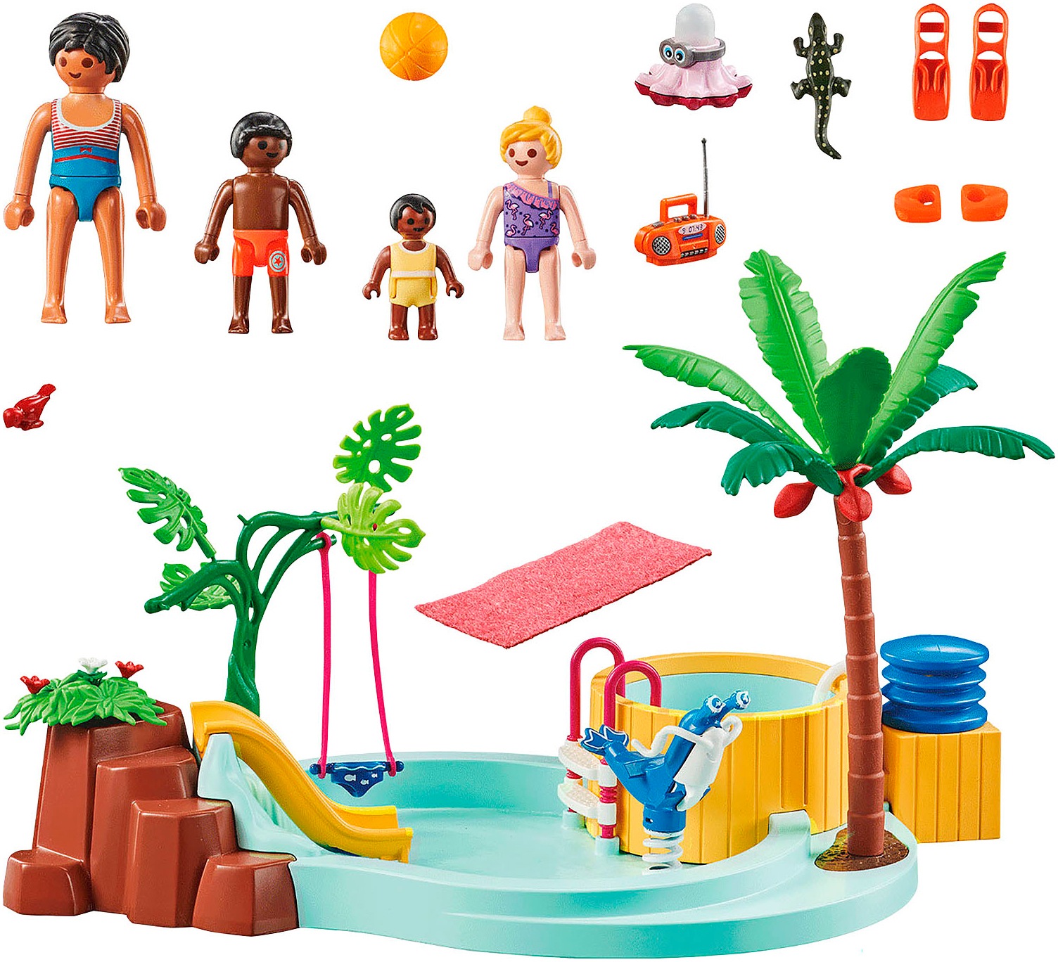 Playmobil® Konstruktions-Spielset »Kinderbecken mit Whirlpool (71529), My Life«, (53 St.), Made in Germany