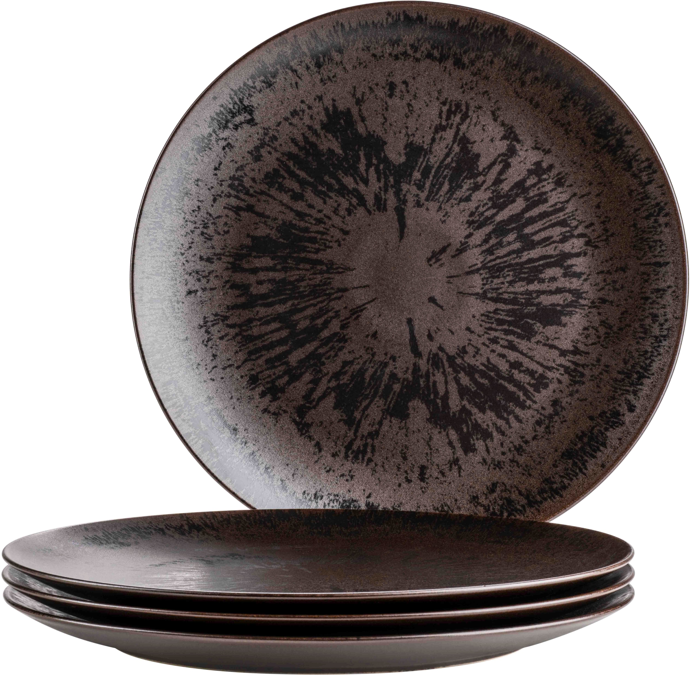 MÄSER Platzteller "Platzteller-Set Metallic Bronze, aus Keramik" günstig online kaufen