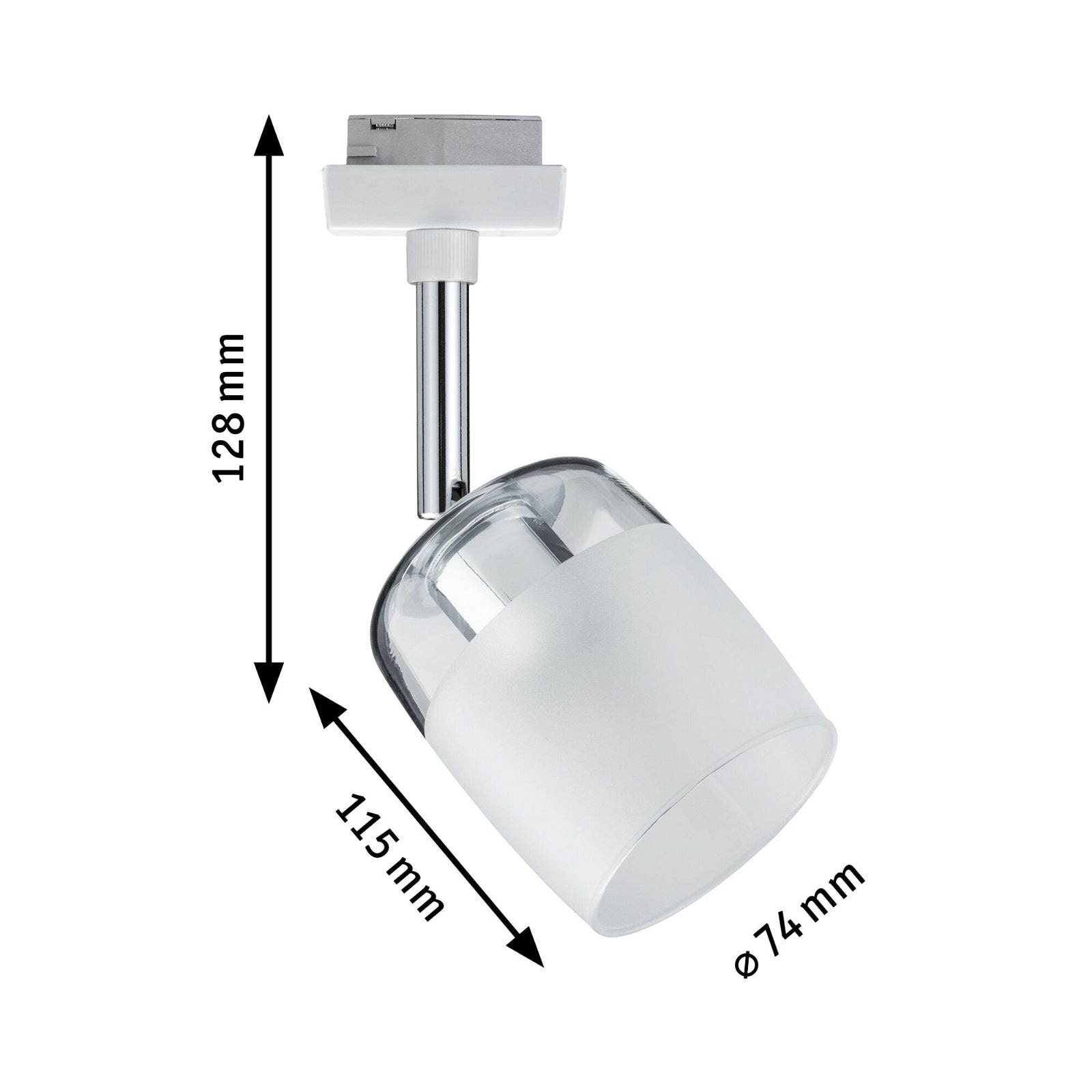 Paulmann Schienensystem-Leuchten »URail Schienenspot Blossom Einzelspot G9 max. 10W« 1 Stk. tlg. dimmbar 230V Weiß, Klar, Satin