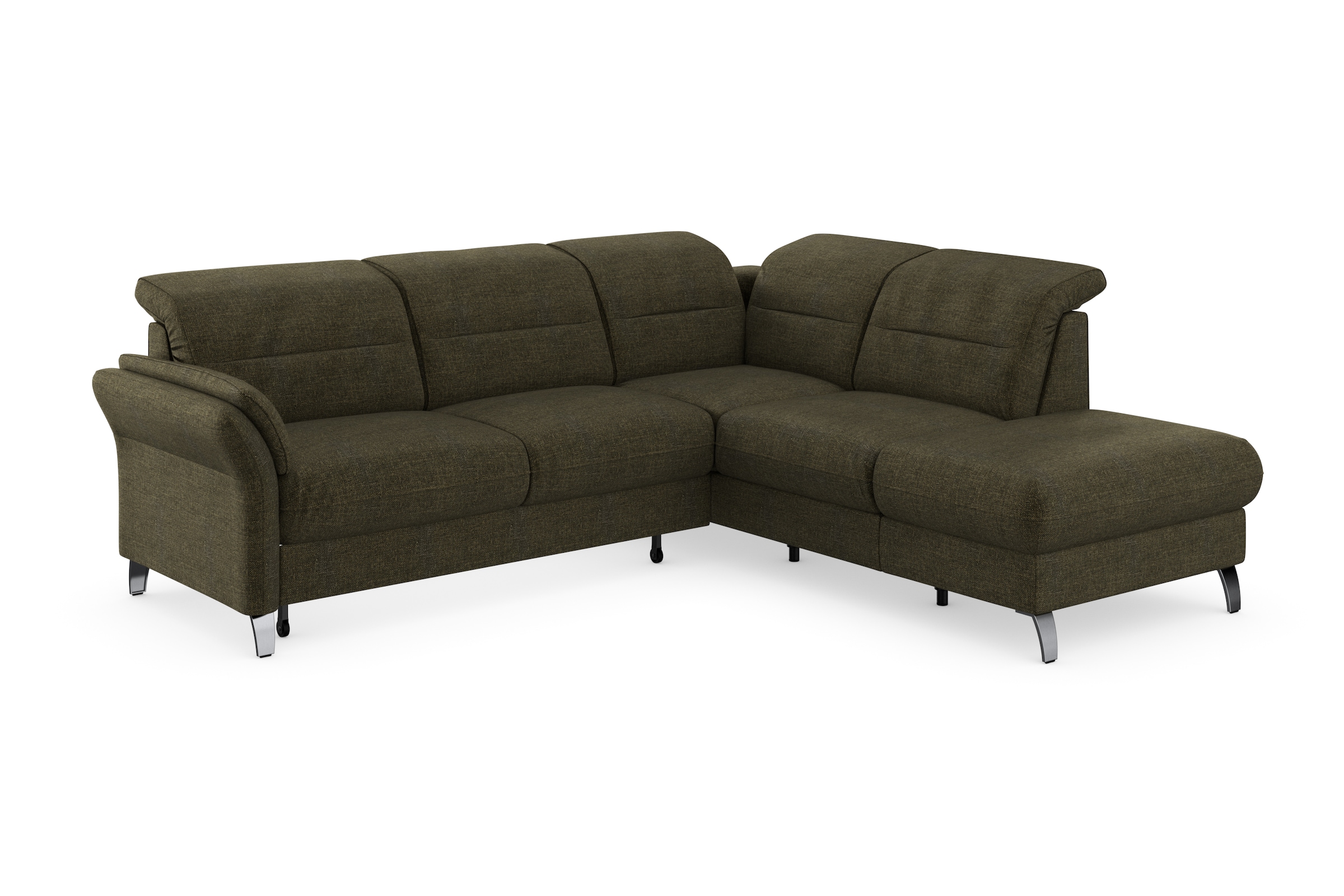 sit&more Ecksofa »Grenoble L-Form mit Federkern«, wahlweise mit Bettfunktion, Bettkasten, Arm- und Kopfteilverstellung