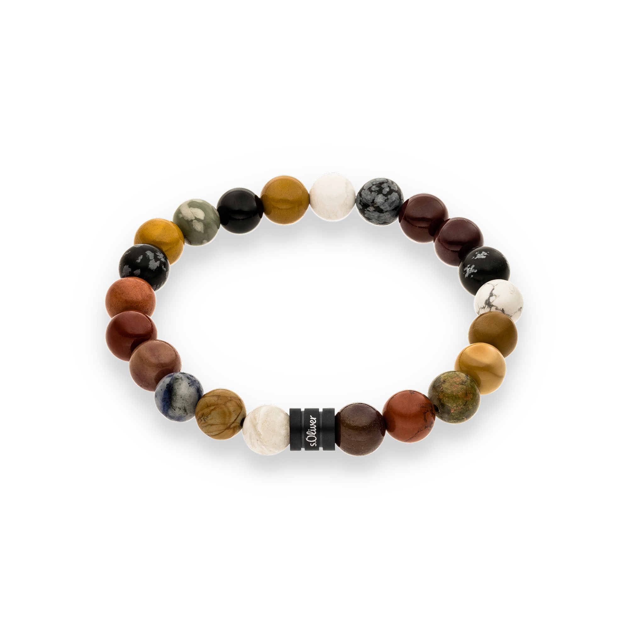 s.Oliver Armband mit Achat, Sodalith, Tigerauge, Spektrolith oder Kambaba Jaspis