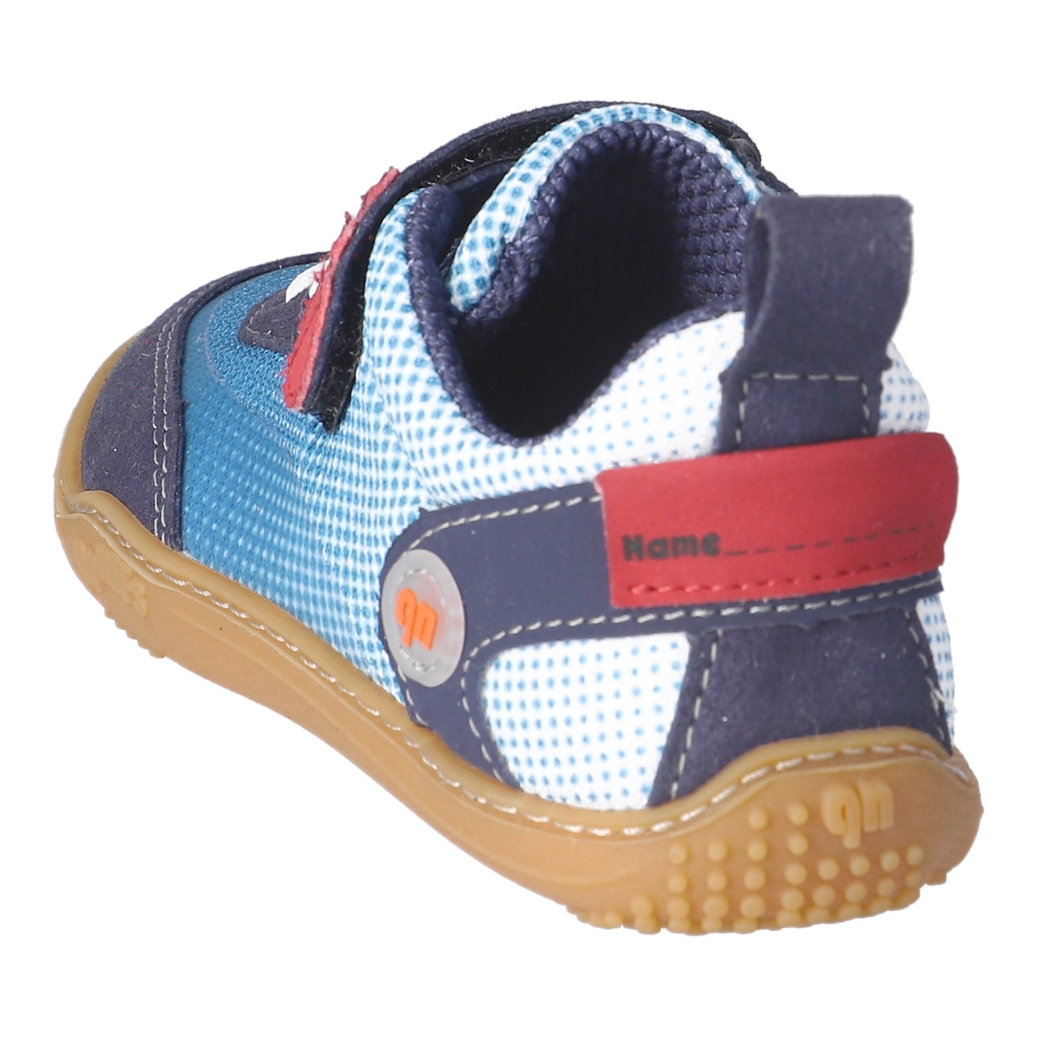 qnuffs Barfußschuh »Fichte«  Klettschuh, Sneaker, Halbschuh mit Kontrastbesätzen