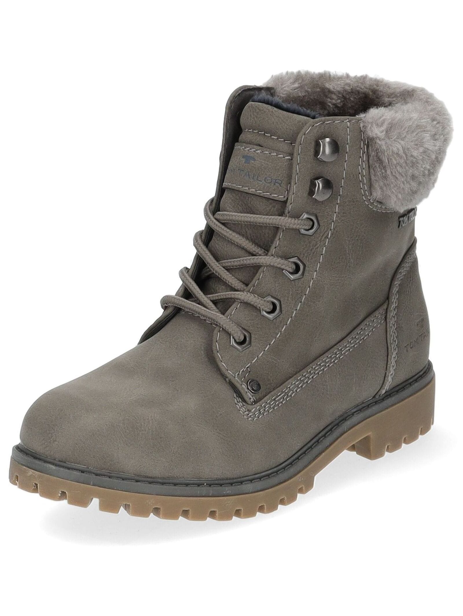 TOM TAILOR Schnürstiefelette "Tom Tailor Stiefelette Lederimitat/Textil" günstig online kaufen