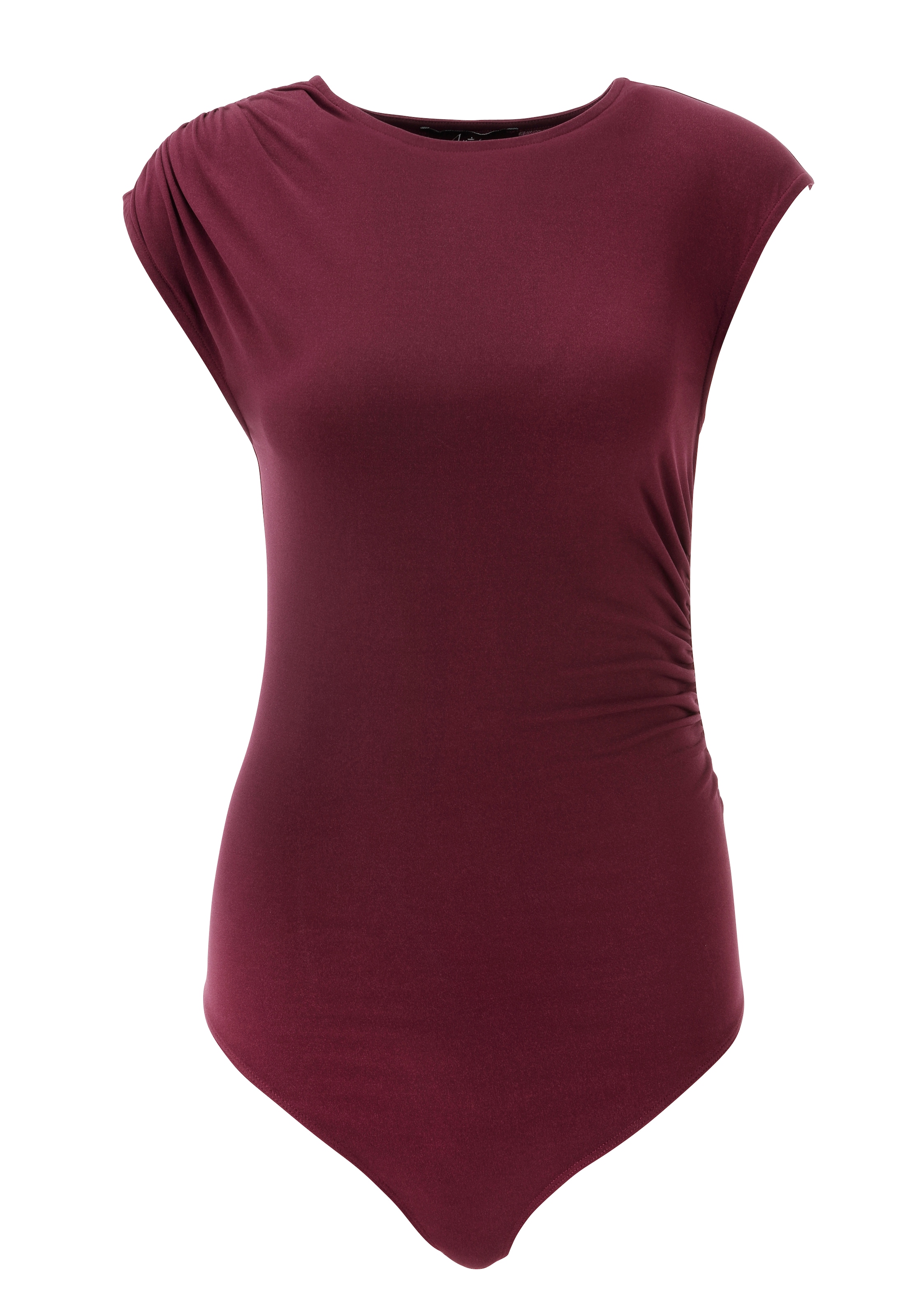 Aniston SELECTED Shirtbody mit seitlichen Raffungen und an der einen Schulter - NEUE KOLLEKTION