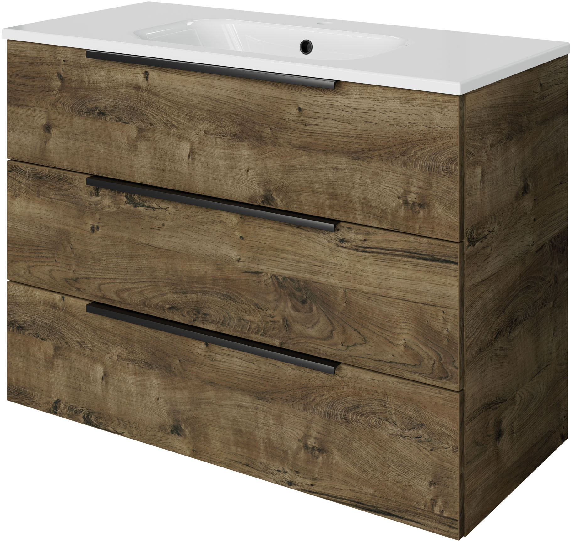 Saphir Badmöbel-Set "Mineralmarmor-Waschtisch mit Waschtischunterschrank" 2 Stk. tlg.