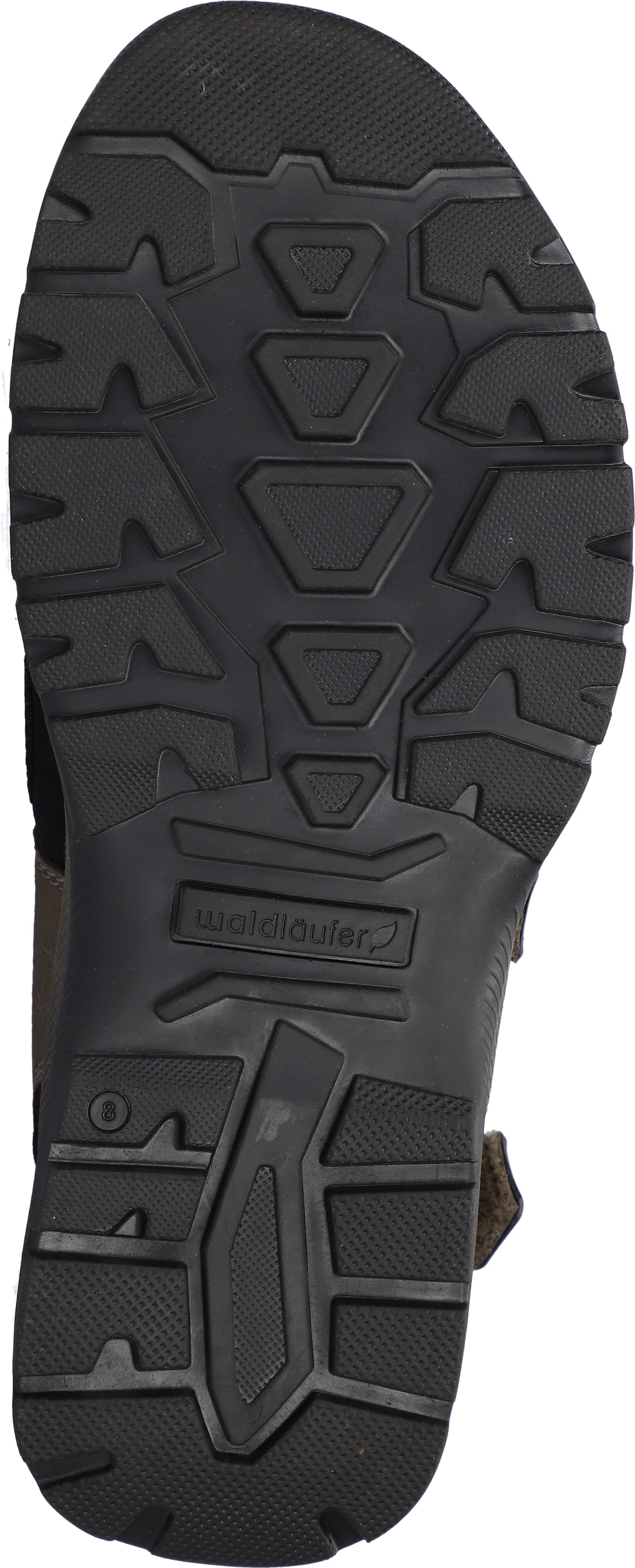 Trekkingsandale WALDLÄUFER "H-TARO", Damen, Gr. 8 (42), beige, schwarz, Nubukleder, Textil, unifarben mit Farbeinsatz, Schuhe, Outdoorsandale, Klettsandale in Komfortweite H (= sehr weit) 2