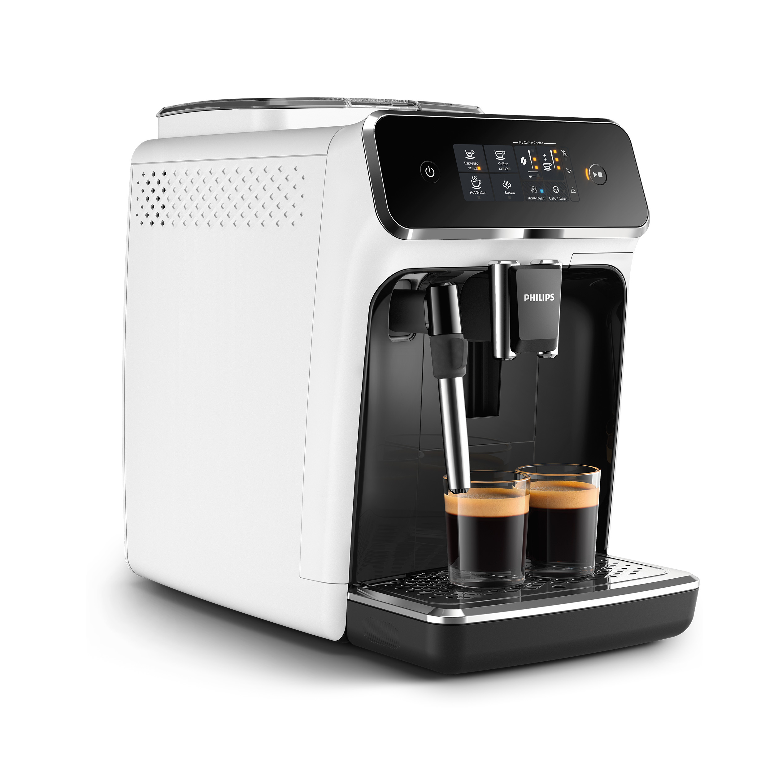 Philips Kaffeevollautomat "EP2223/40 2200 Series, 2 Kaffeespezialitäten" Panarello Milchschäumer, anpassbarer Aromastärke
