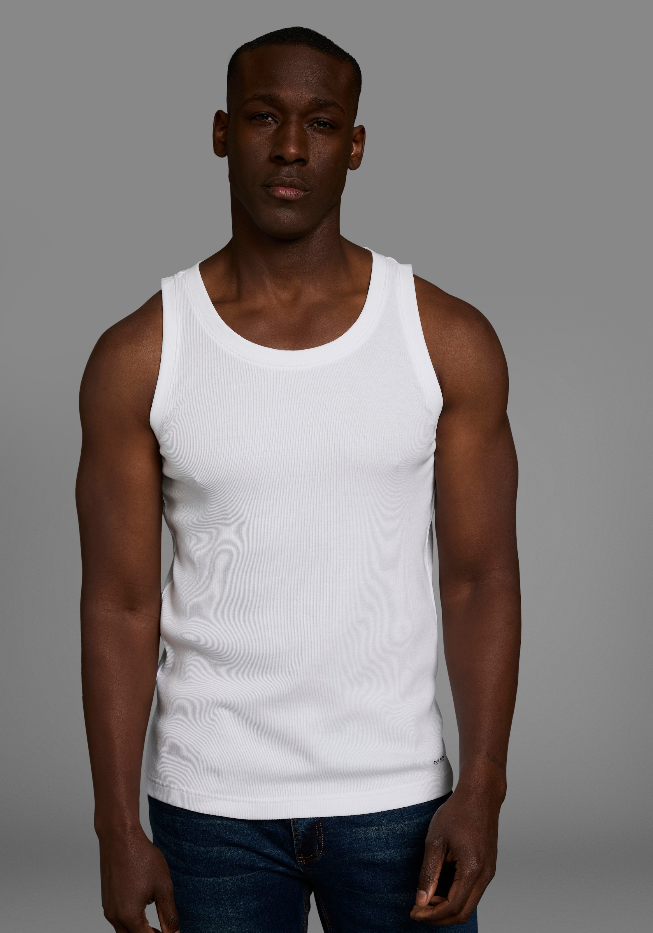 Bruno Banani Muscleshirt, (2-er Pack), in Rippenqualität